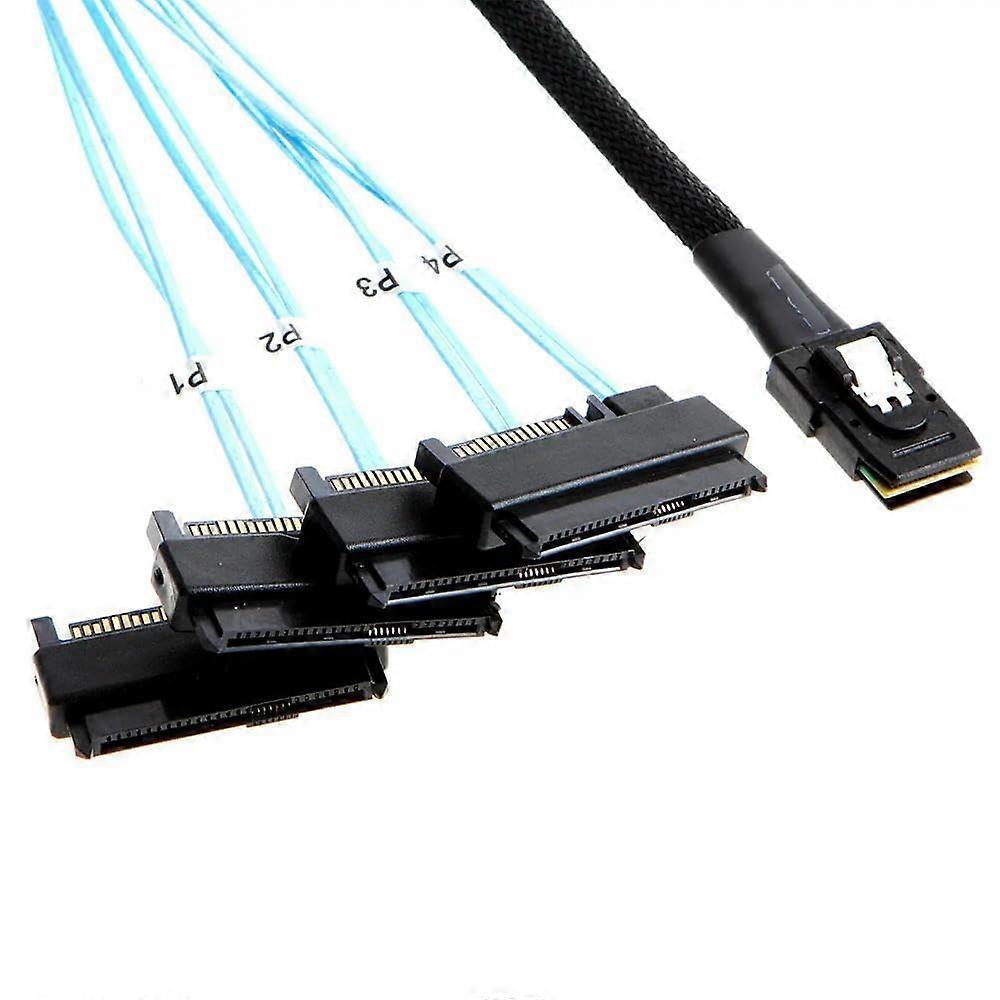 for 1pcs 50cm Internal 36 Pin Mini SAS SFF-8087 Host 4 to SFF-8482 Target SAS Hard Disk and SATA Power Cable