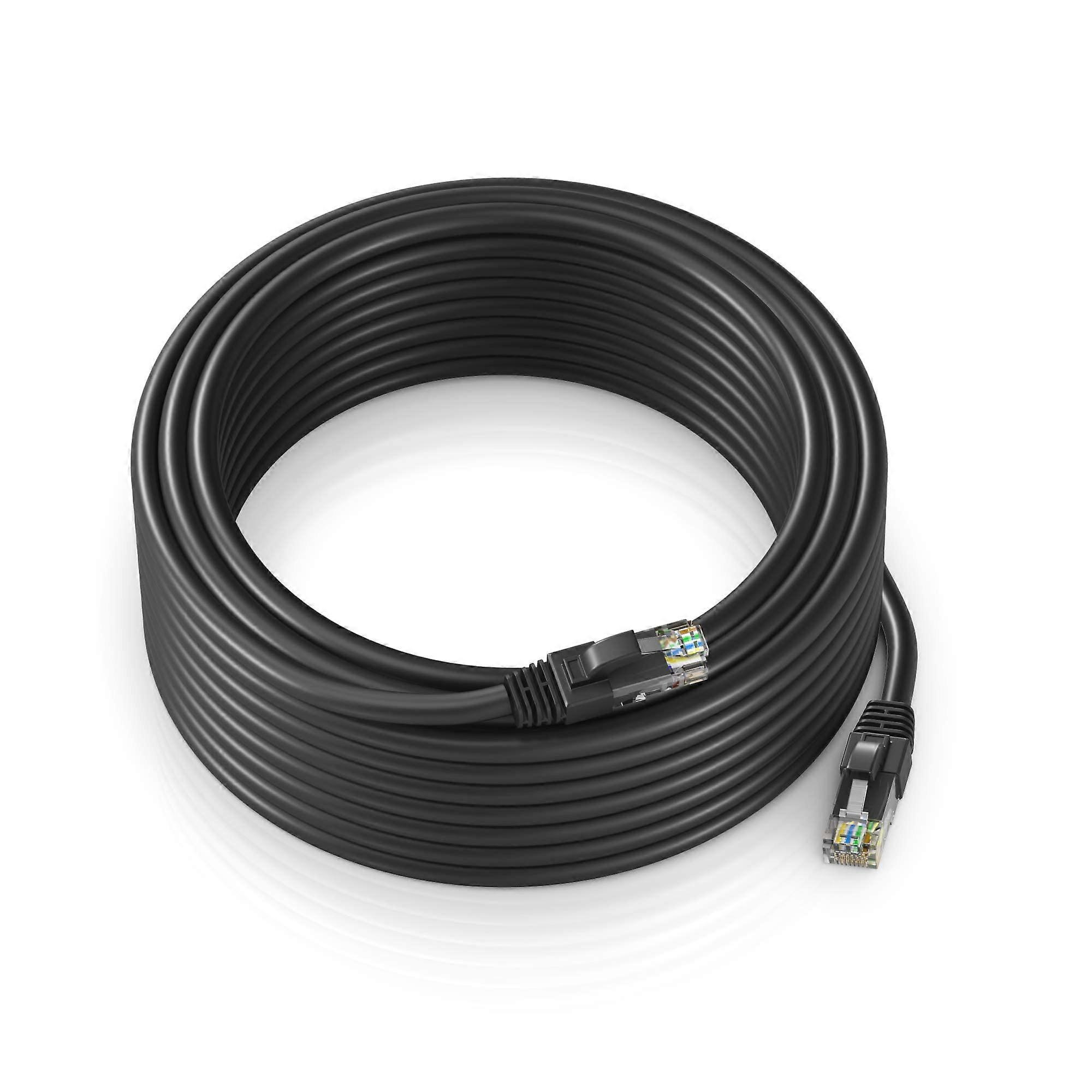 Cat 6 Ethernet Cable 100 ft UTP High-Speed Internet Patch Network Cord 10Gbps 550MHz Black