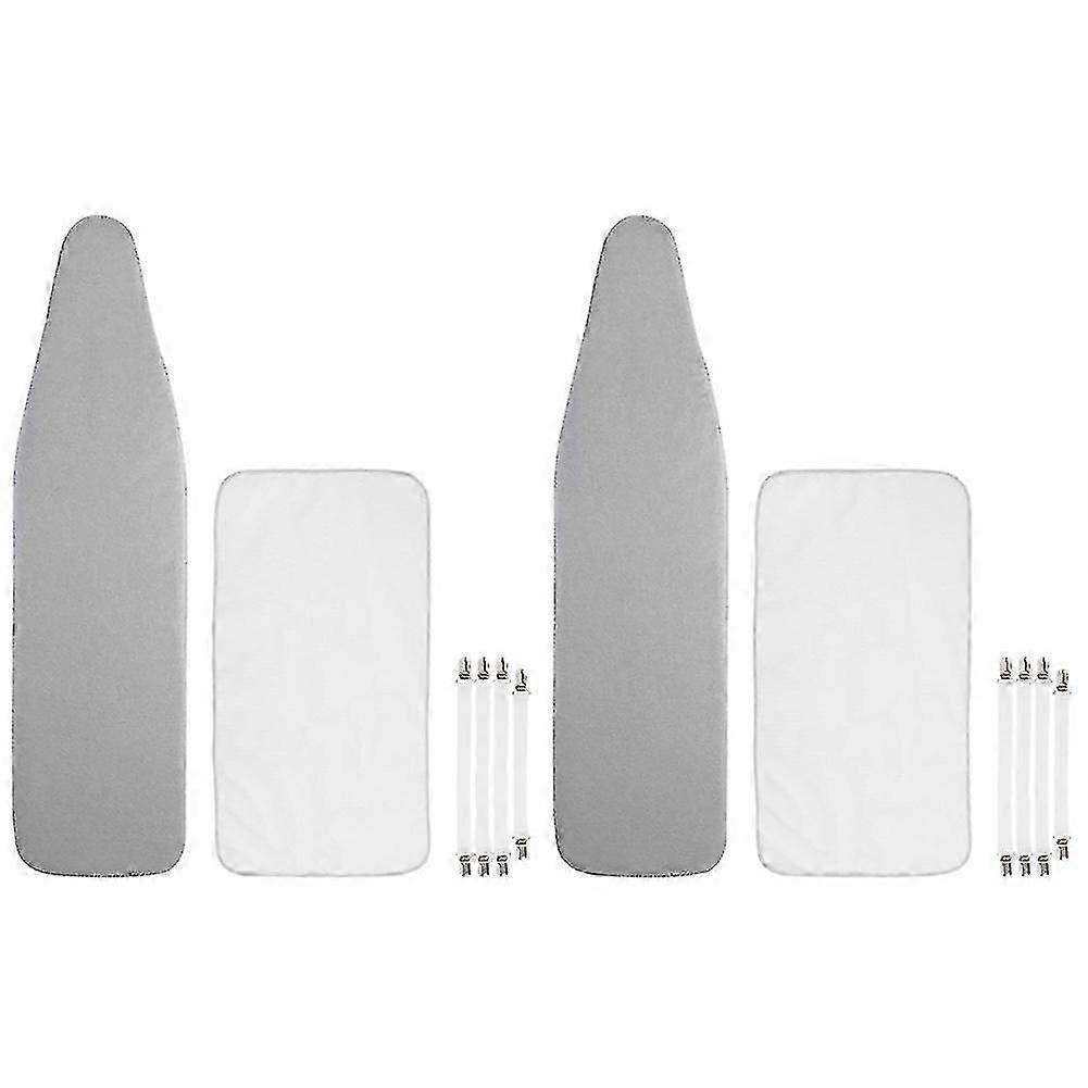 2x Reflective Ironing Board Cover Fits Large And Standard Boards Pads Resist Scorching And Elastic