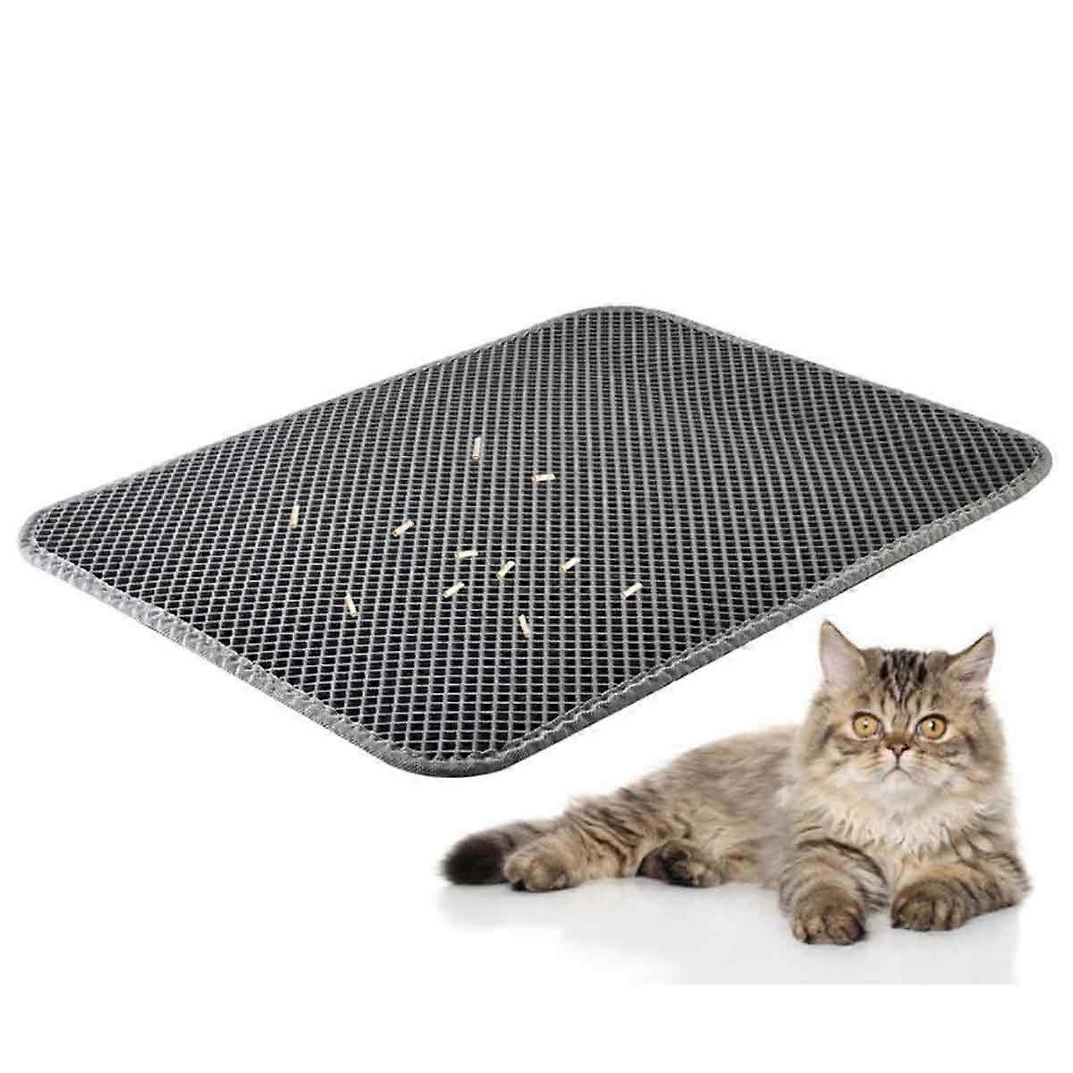 Cat Litter Pad, Double-layer, Foldable, Washable, Pet, Square Hole, Leakage