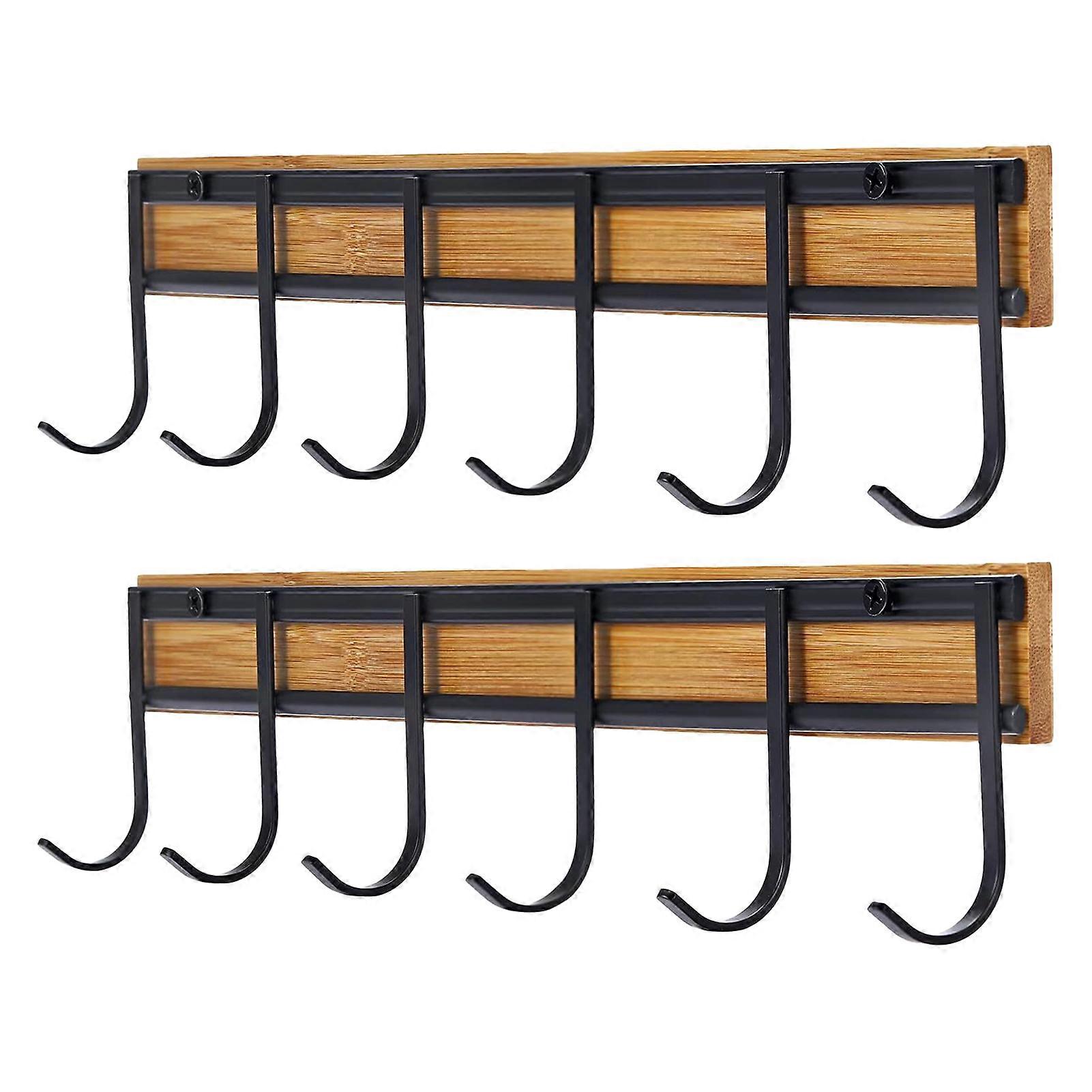 2PCS Simple Kitchen Hook Rack Wall Mounted Space Saving Storage Hook  for Kitchen Bathroom Bedroom