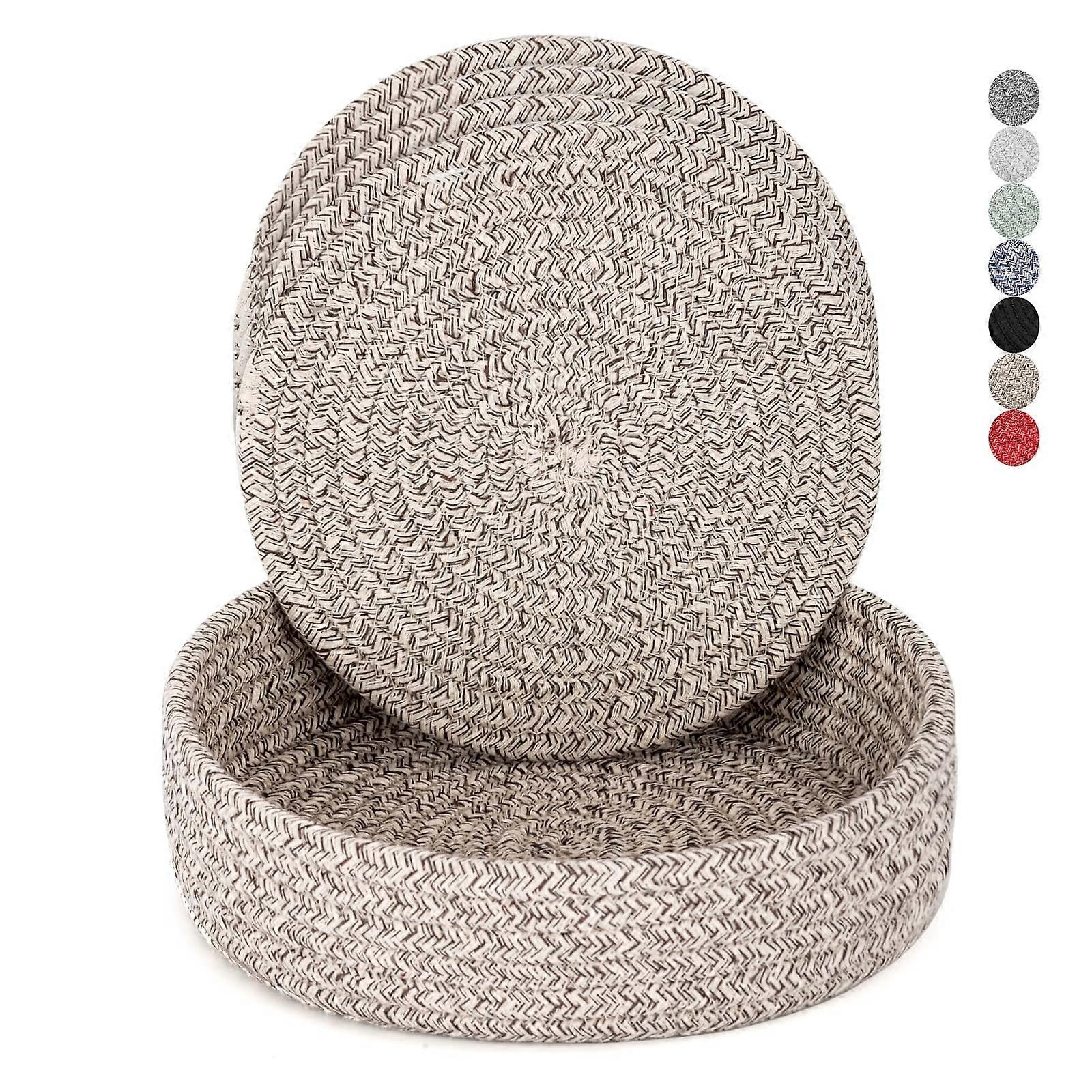 热菜三脚架、火锅平底锅、带储物篮的耐热热垫（棕色 4 件）