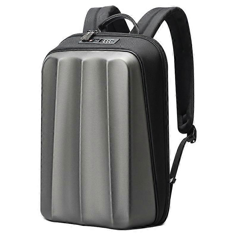 Bopai 61-122579 Large Capacity Hard Shell Password Lock Waterproof Business Laptop Backpack (Grey)