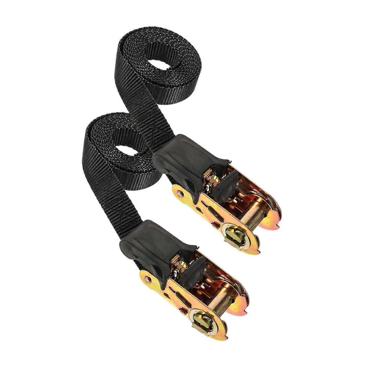 Ratchet Tie Down Straps 2-Pack For Vehicles, Heavy-Duty Cargo Securing, Ratcheting Tie-Down Straps