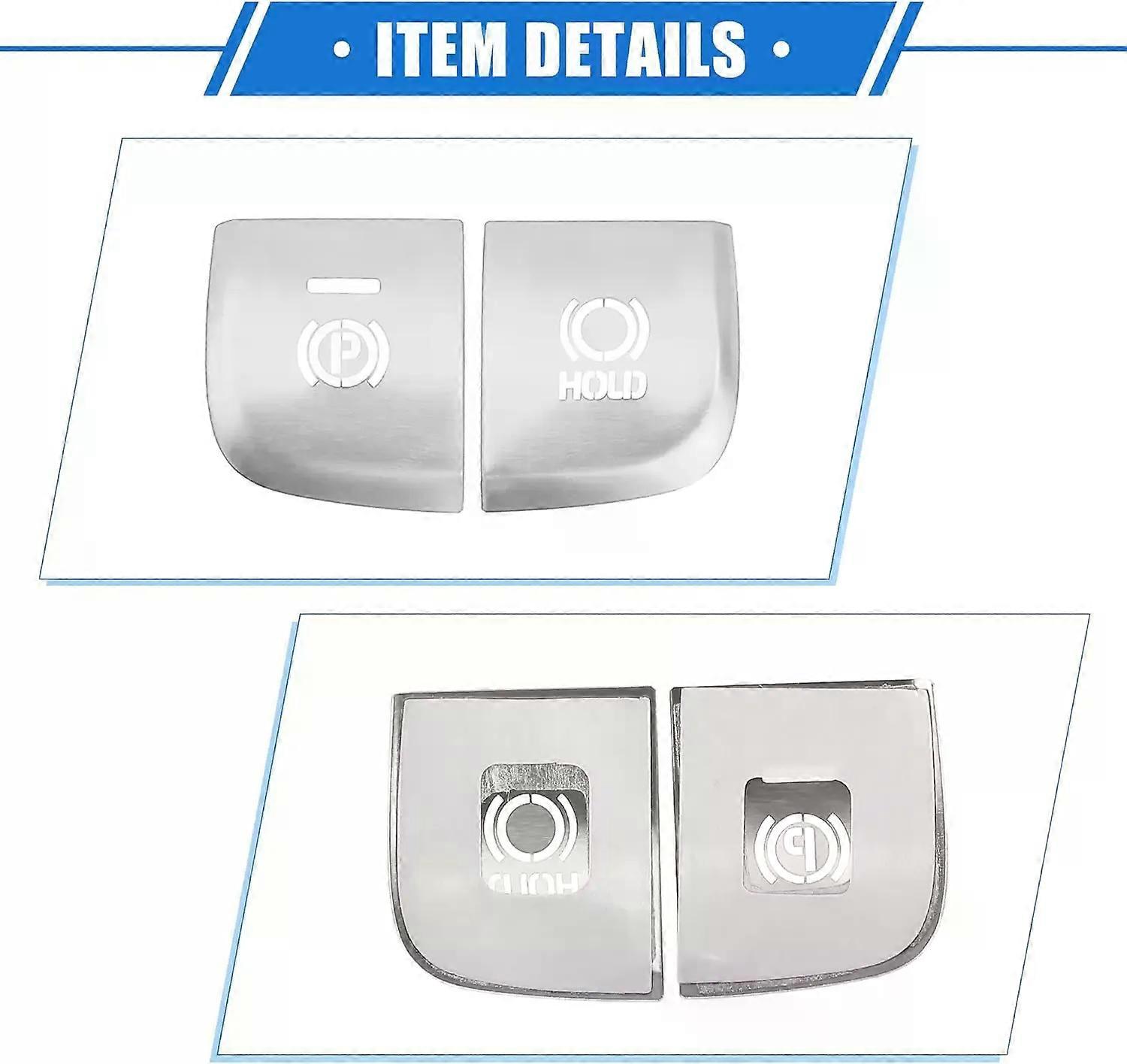 2/3 Pcs Car Electronic Handbrake Auto Hold Button Gear Shift Panel Cover Trim compatible for Toyo-ta Corolla E210 2019-2023 Cross 2021-2023