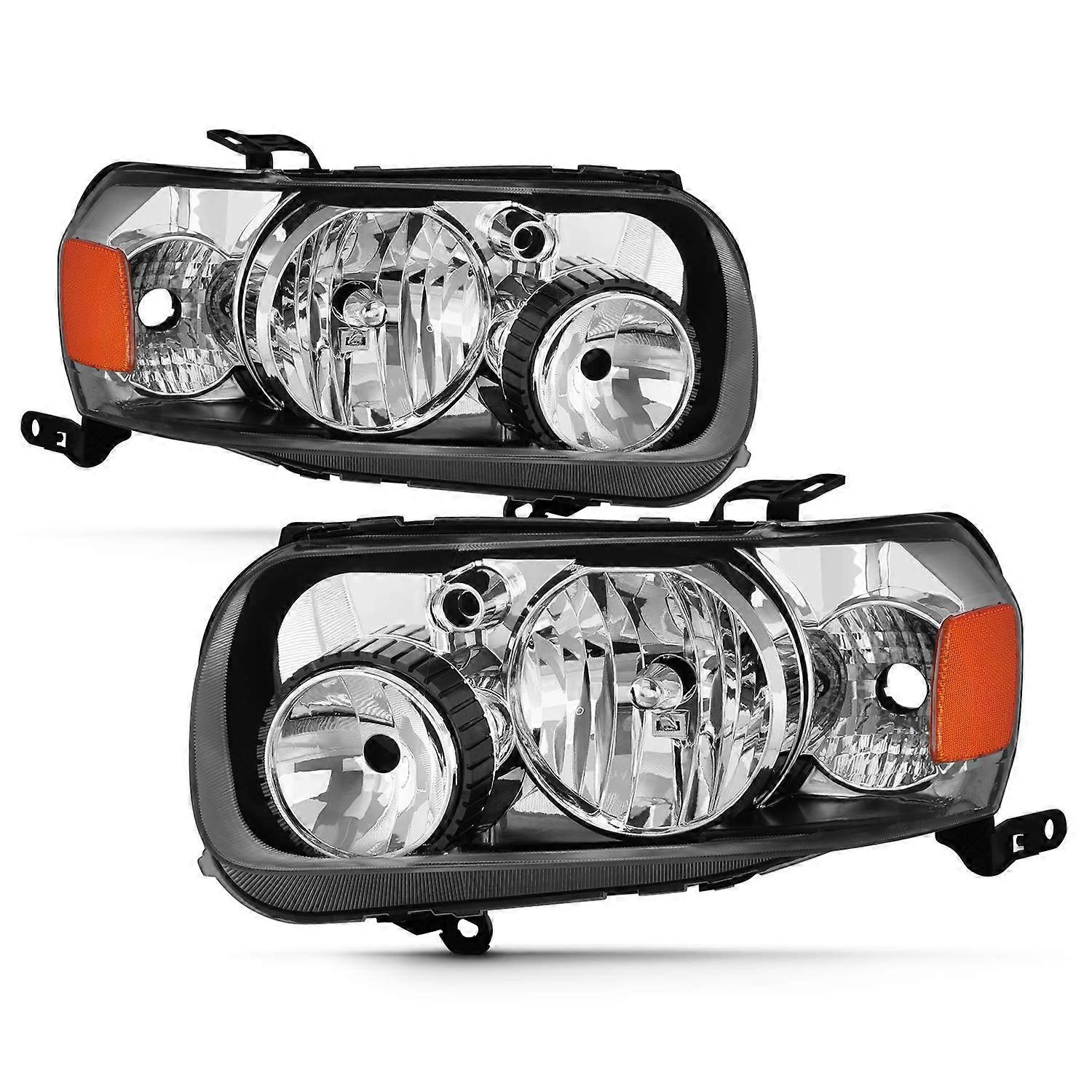 Pair Fits 2005 2006 2007 Ford Escape Headlights Halogen Replacement Left And Right Direct Fit Complete Assemblies