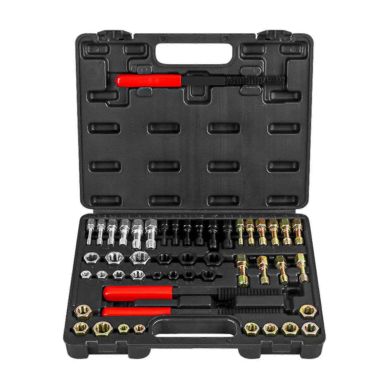 49Pcs Thread Repair Tool Set Professional for Nut Screw Thread Restorer Kit