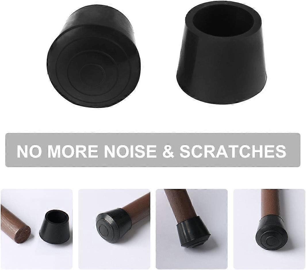 8pcs椅子の脚の先端キャップ19mm 3/4インチラバーテーブル家具足カバーフロアプロテクターノイズを減らし、引っかき傷を防ぎます