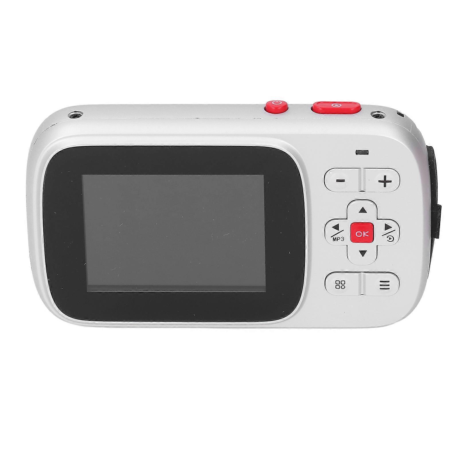 Digital Camera 72MP 2.5K 16x Zoom Anti Shake Auto Focus Compact Camera with 2.4 Inch IPS Display for Travel Vlog Silver 