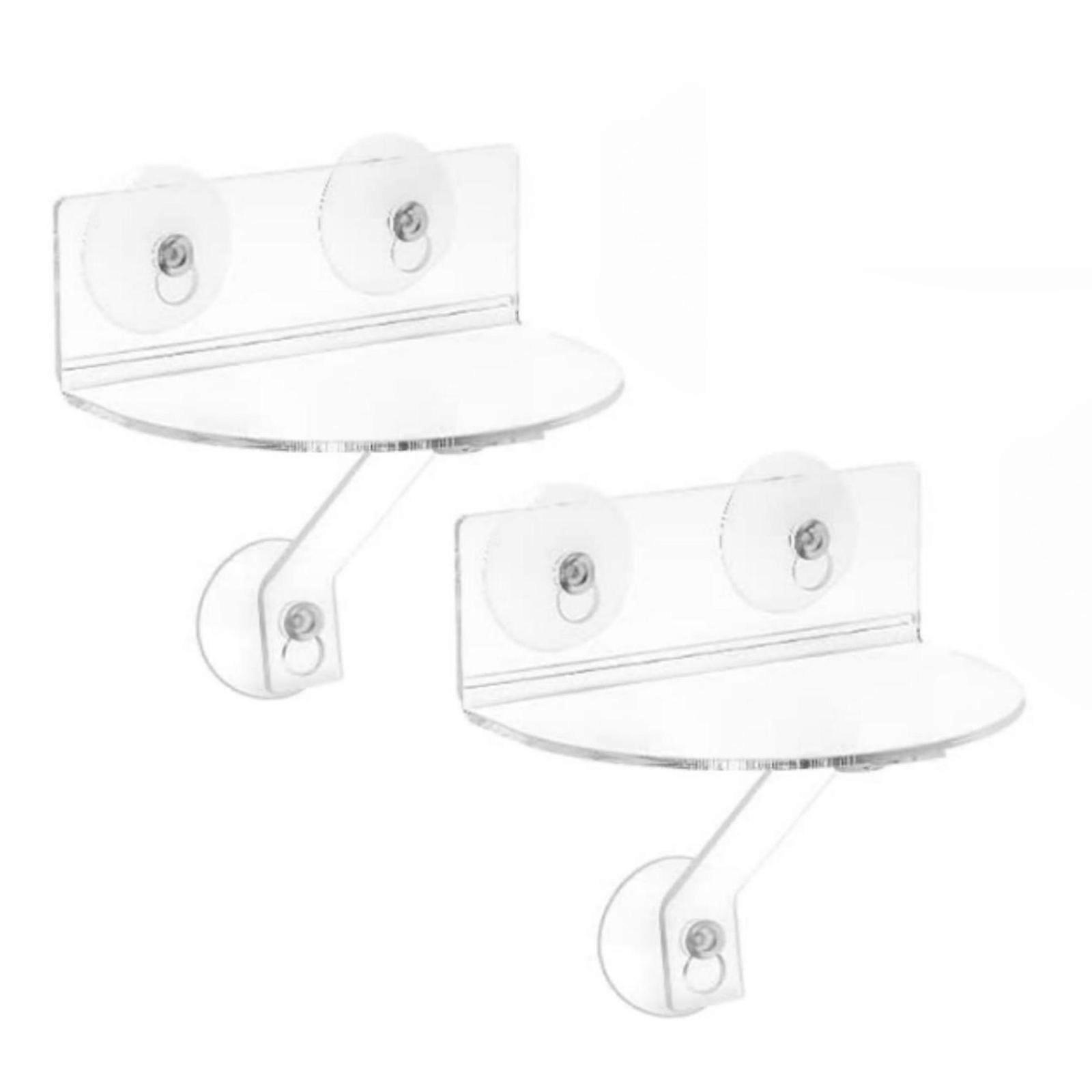 2pcs Window Sill Extender Acrylic Shelf with Suction Cups Indoor Plant Display Shelf Herb Planters Storage Stand