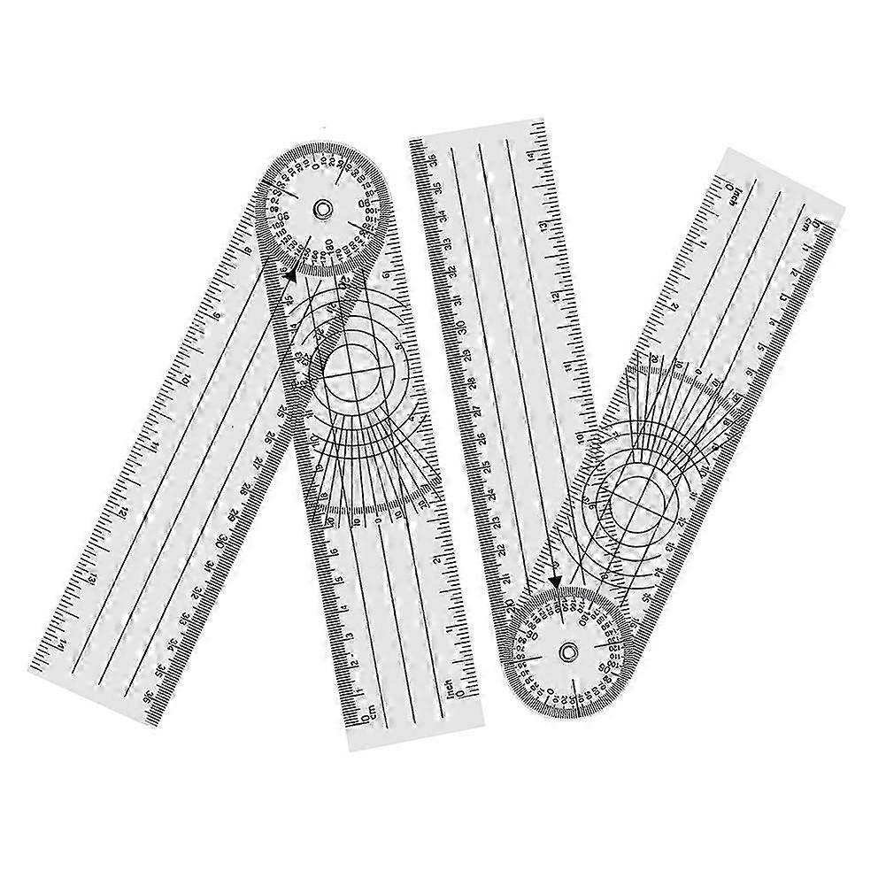 4 Pieces Goniometer Physiotherapy 360 Degree Rotation Protractor Physiotherapy PVC for Physiotherap