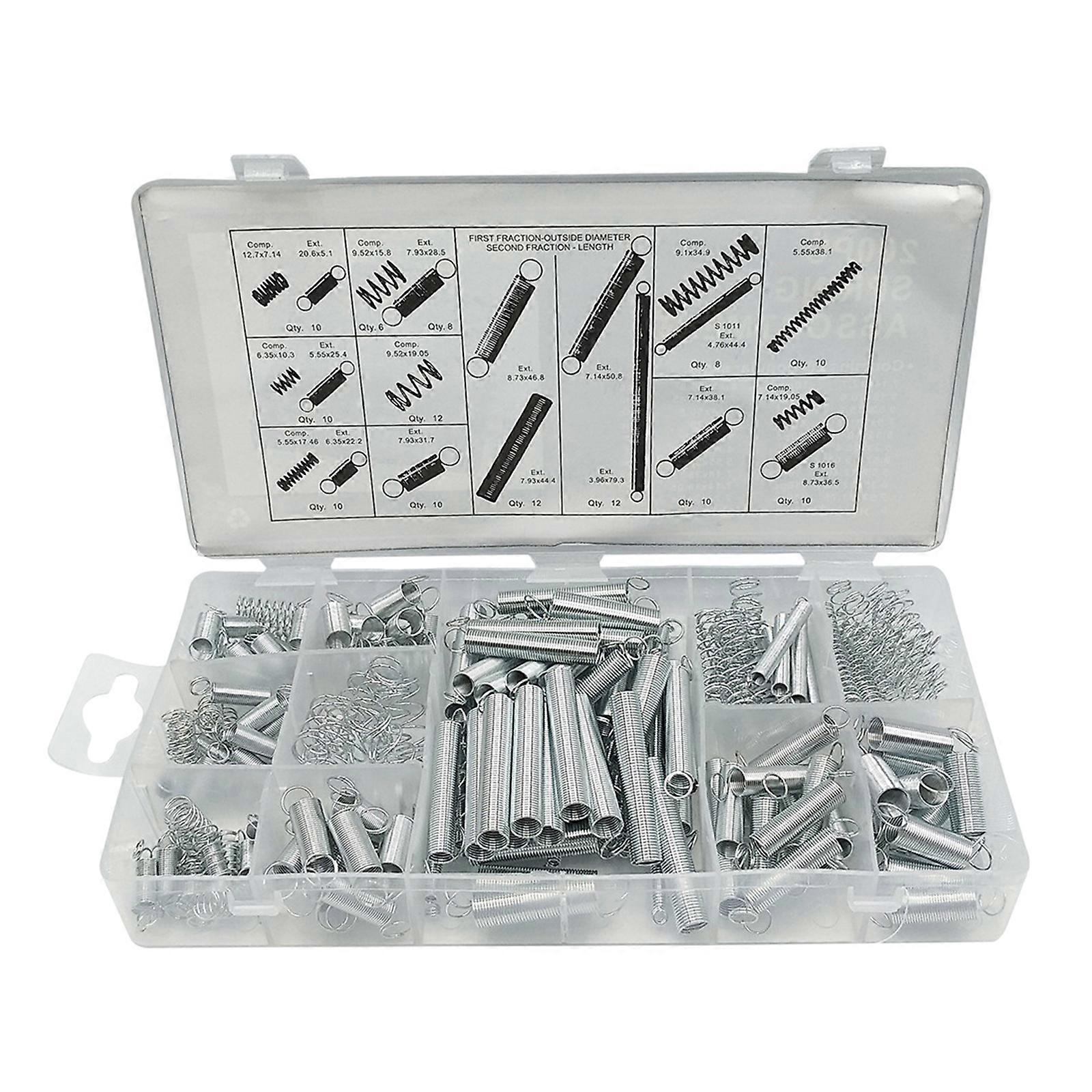 200Pcs Compression Spring Assortment Kit,Spring Assortment for Shop and Home Repair , 20 Different Size