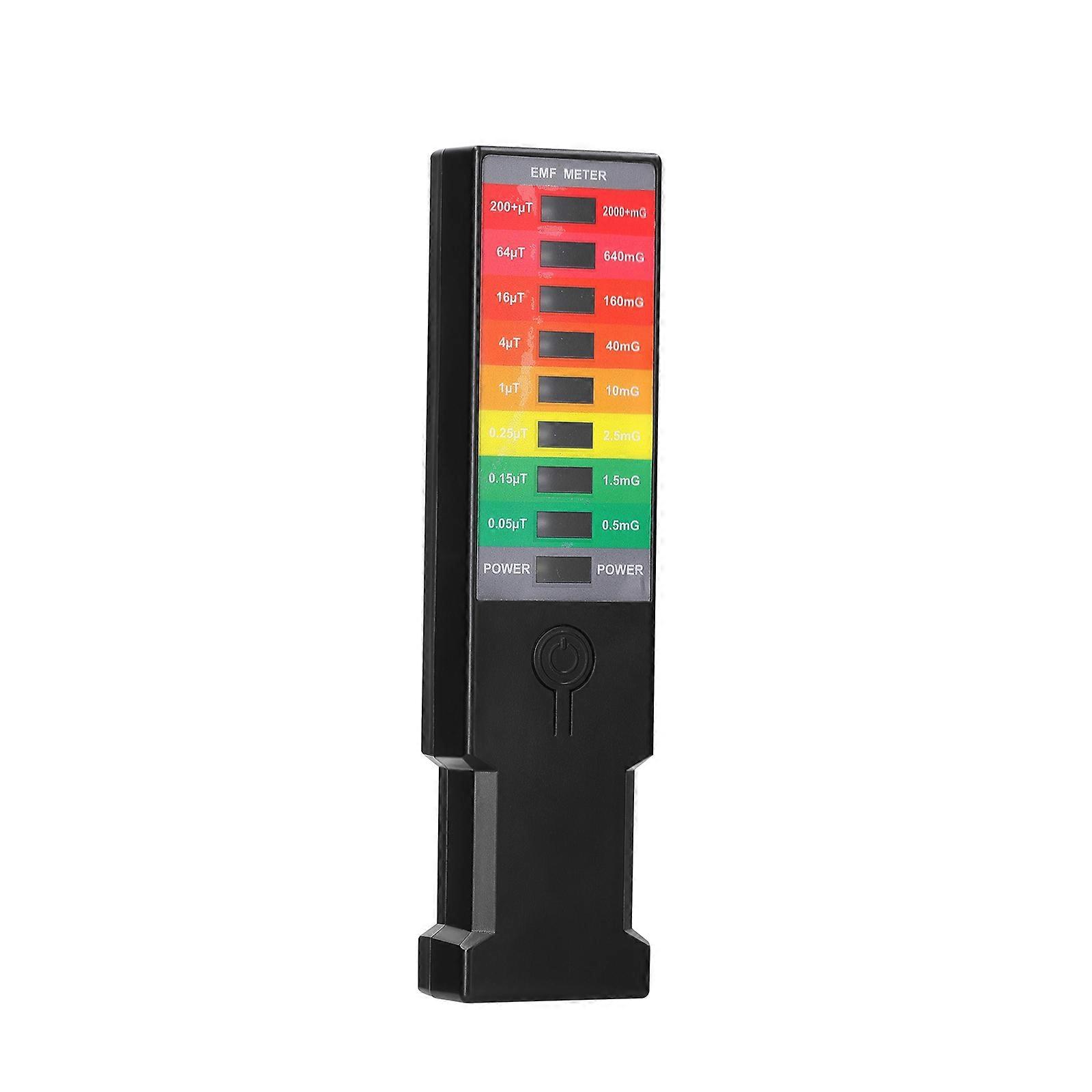 EMF Meter Digital Electromagnetic Field Radiation Tester Handheld 8 LED Gauss EMF Meter Detector for Hunting