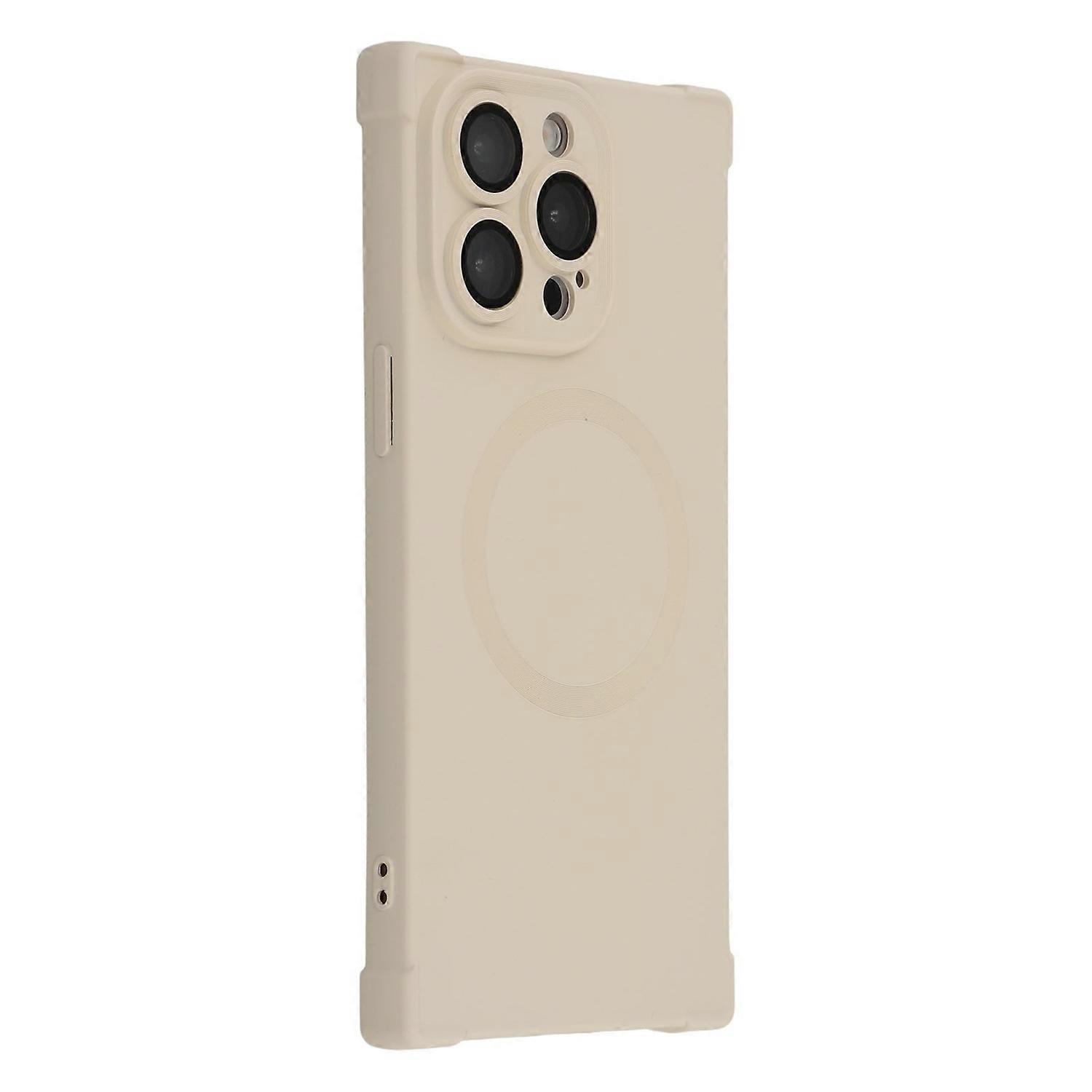 For iPhone 14 Pro Max Case Compatible with MagSafe Straight Edge TPU Phone Cover with Camera Lens Pr