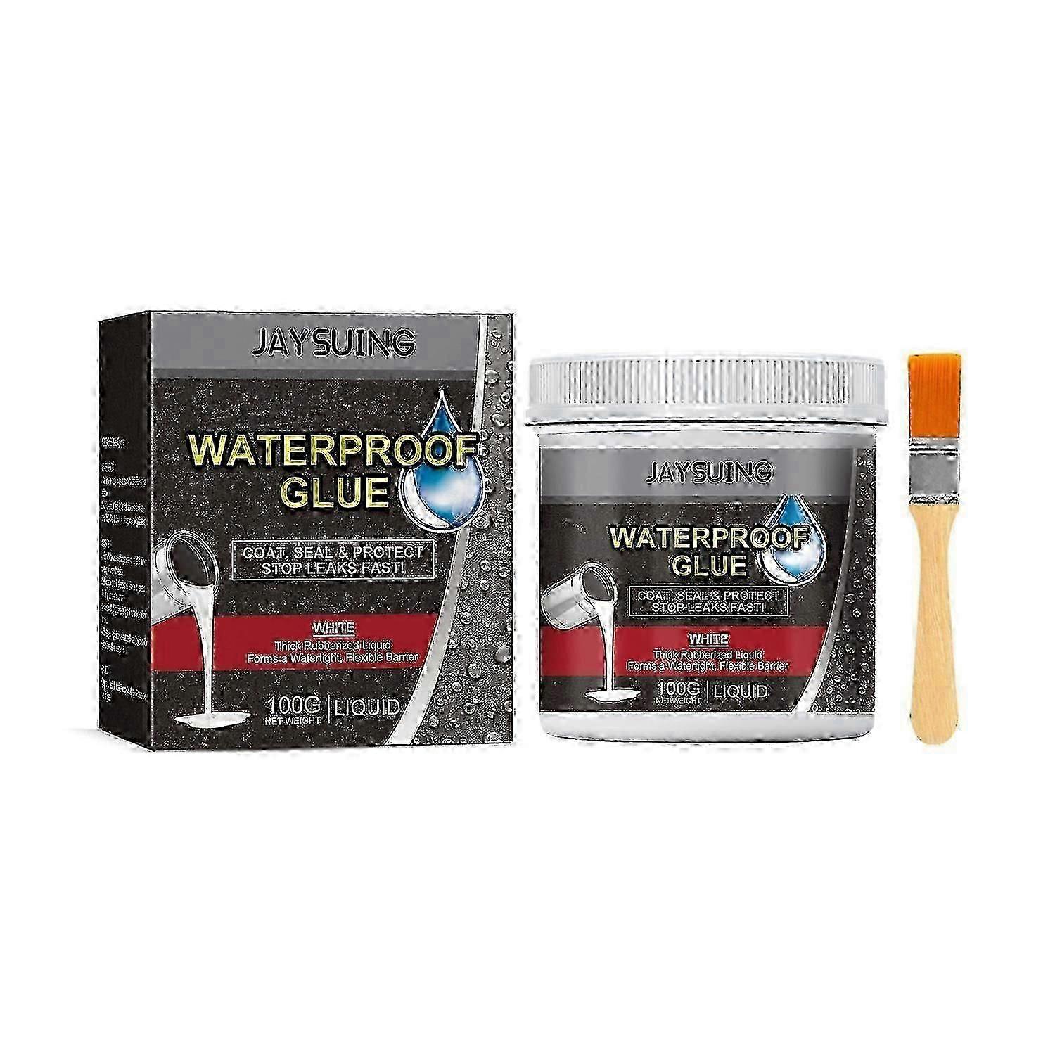 Jaysuing Waterproof Glue, Bathroom Kitchen Plumbing Multi-Functional Repair Leak-Proof Transparent W