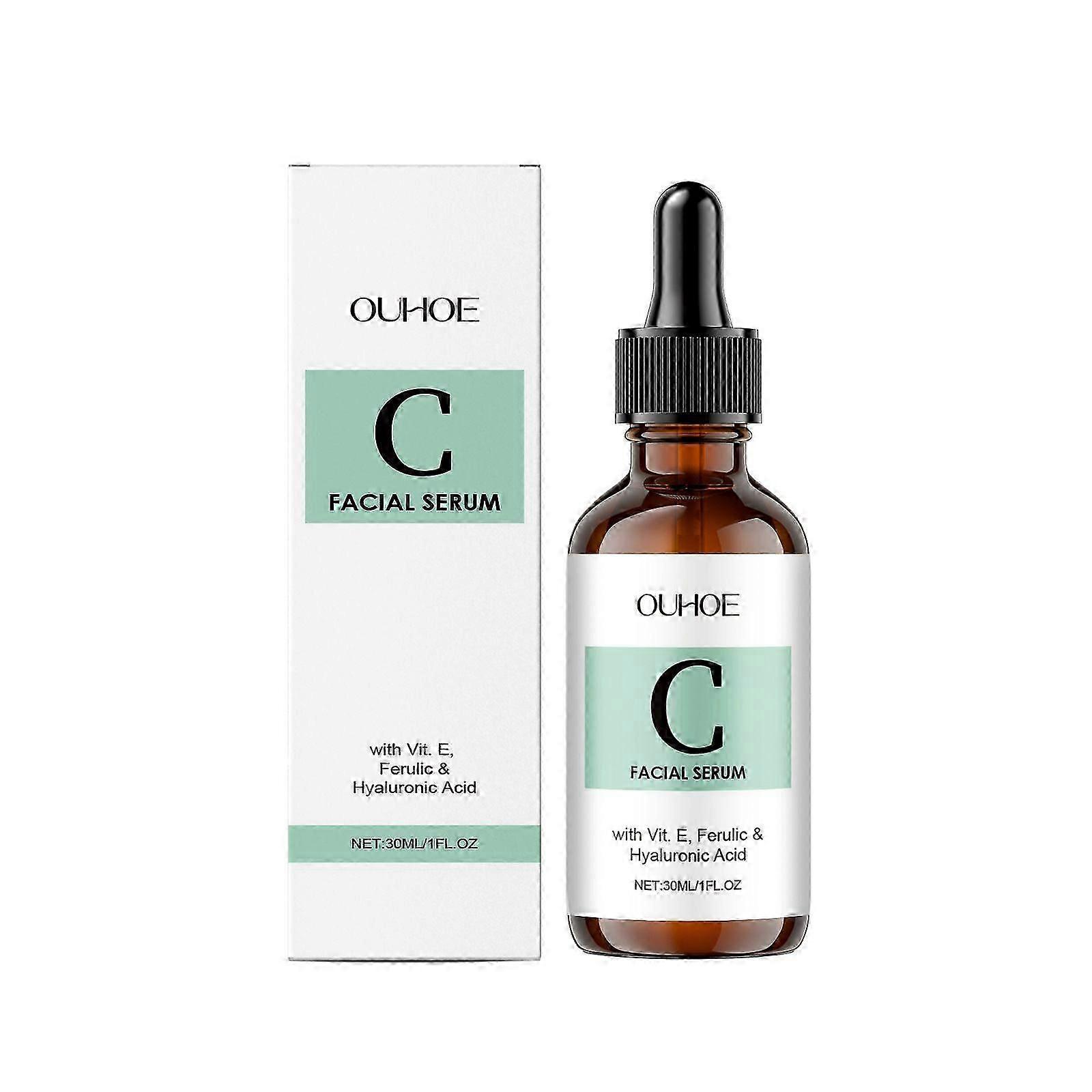 مصل فيتامين سي للوجه مع حمض اللاسكوربيك وحمض الفيروليك وفيتامين ه وحمض الهيالورونيك ومصل شد ومضاد للشيخوخة