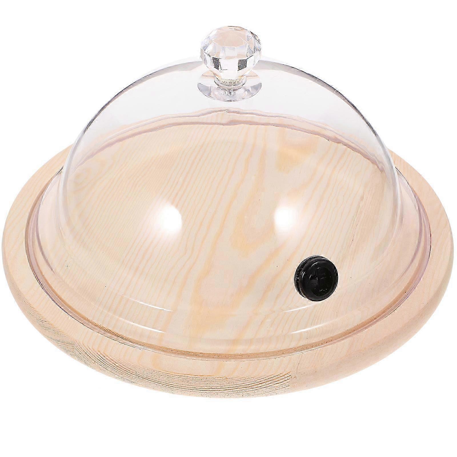 Reusable Clear Plastic Cake Dome with Base 24x24x13cm Display Lid