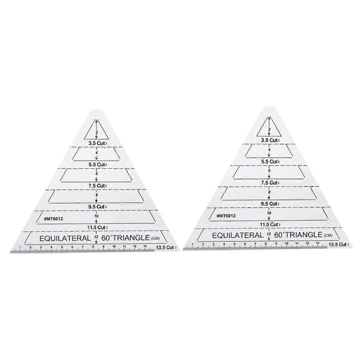 8 Pieces Quilting Handmade Clear Patchwork Ruler Triangle Templates Sewing Cutting Ruler
