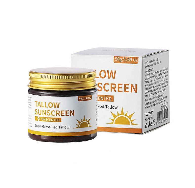 Beef Tallow and Zinc Sun Balm - Beef Tallow for Skin Instant Sun Protection, Beef Tallow Sunscreen for Face & Body Non Greasy Formula, Beef Tallow Moi