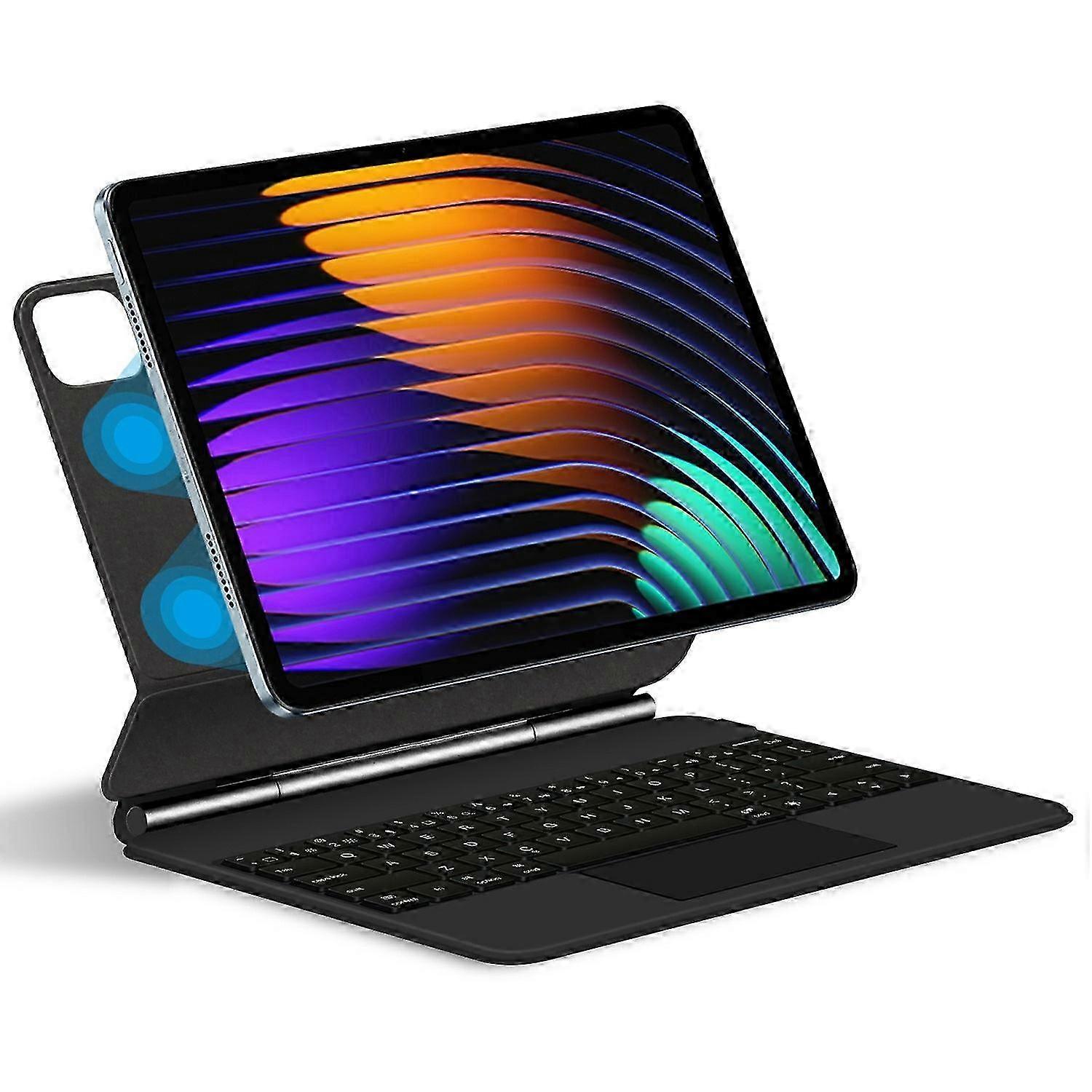 Pad 7 Bluetooth Keyboard with Magnetic Floating and Leather Case