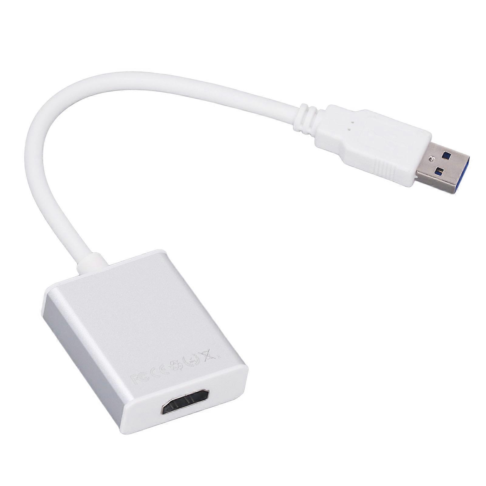 USB 3.0 to HDMI Adapter Aluminum Alloy Converter for Laptops with High Definition Output