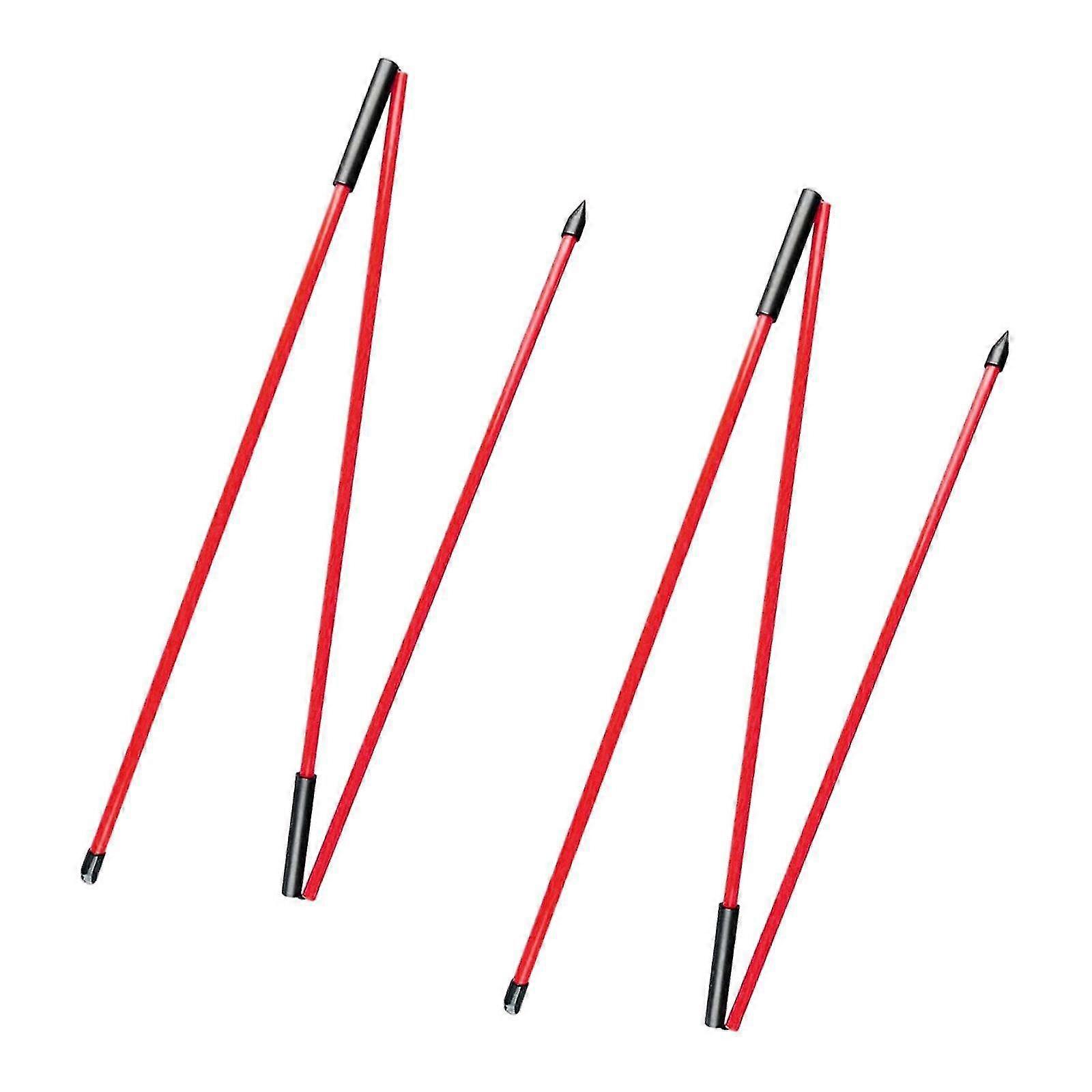 2025 2x Golf Alignment Sticks Portable for Golf Swing Full Swing Practice Putting Red