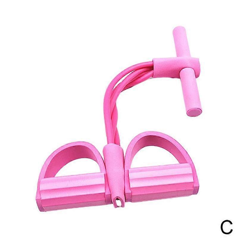 Tension Rope 4 Tube Puller Pedal Ankle Abdominal Exerciser Elastic Fi