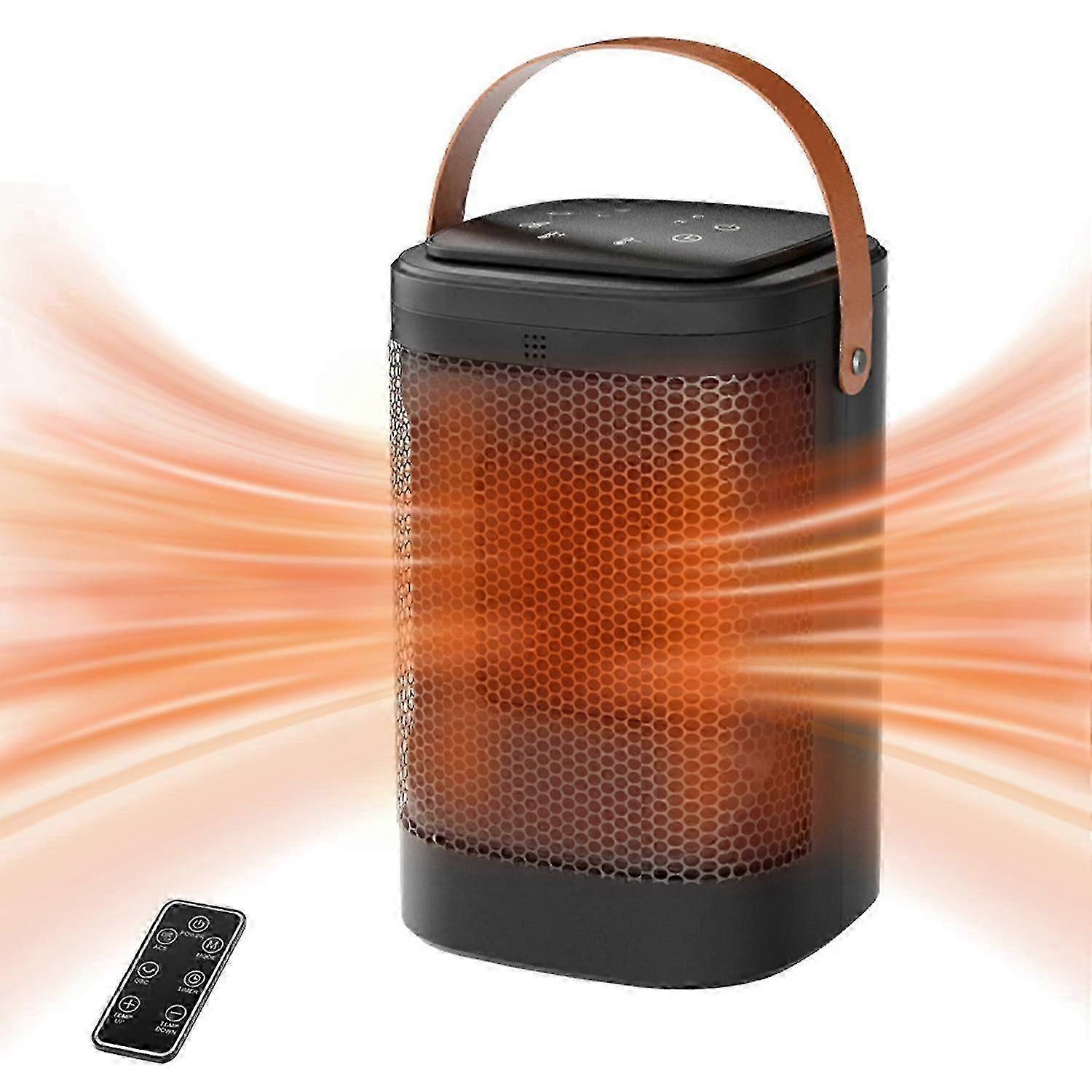 Heater Quiet Small Heater For Office Under Desk 750/1500w Ptc Ceramic Fast And Safe Heating With Timer Thermostat Mini Heater