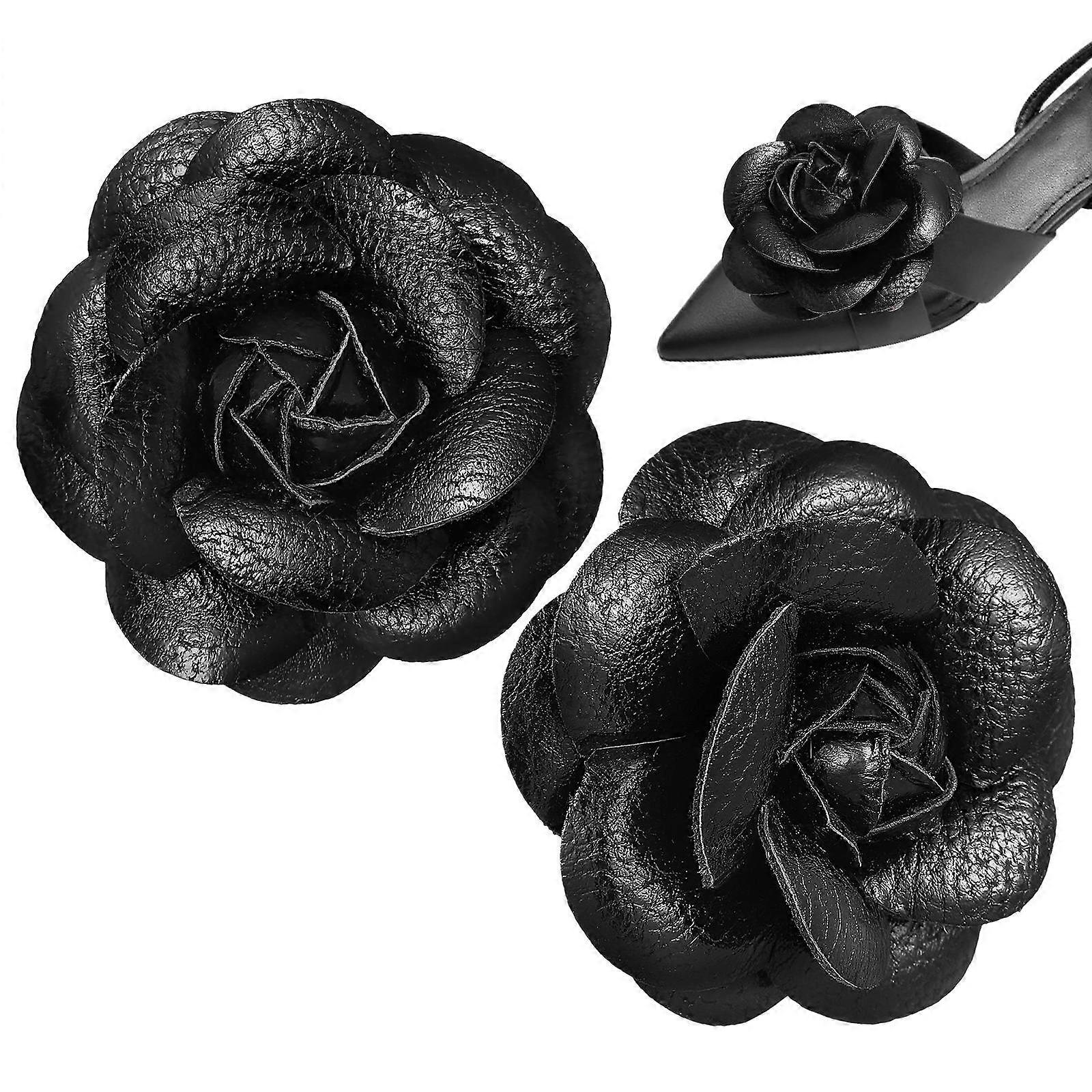 It sounds like you're referring to a product description for **Elegant Satin Flower Shoe Clips**. Here's a polished and professional version of that