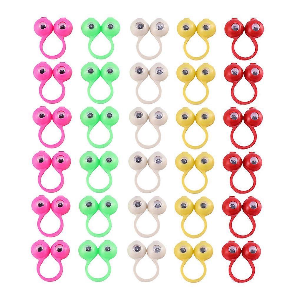 50pcs Eye Shaped Finger Rings for Creative Role Play, Imaginative Learning, and Engaging Party Props – Fun Finger Puppets in Assorted Styles