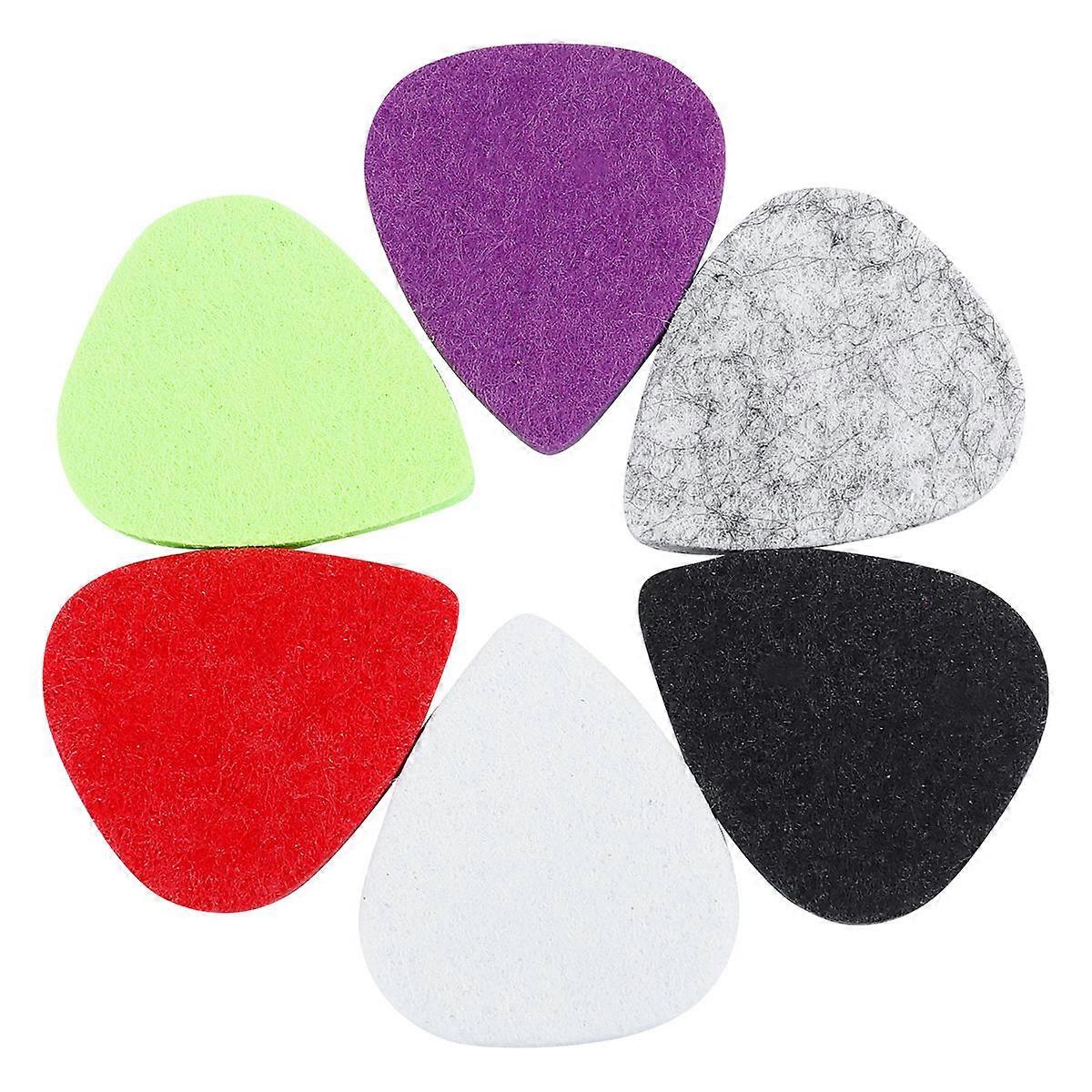 6pcs Ultra Thin Wool Felt Ukulele & Guitar Picks for Comfortable Playing – Durable, Lightweight Plectrums for Guitarists and Ukulele Lovers