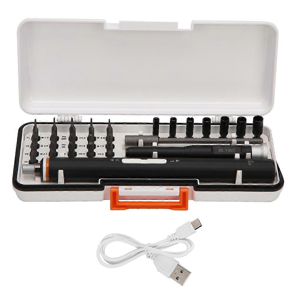 30-piece Mini Manual and Electric Rechargeable Screwdriver Set Multifunctional, Suitable for Precision Maintenance