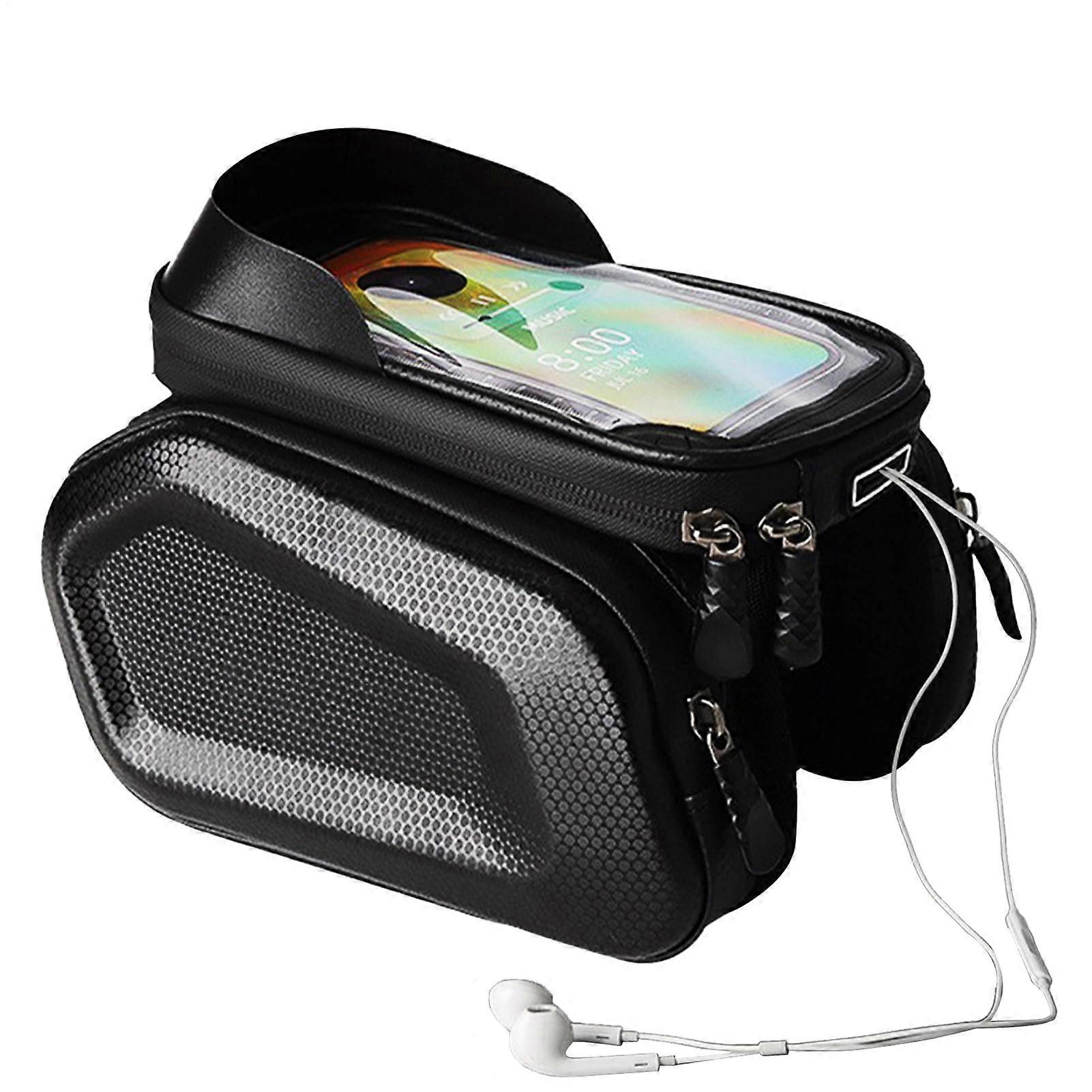 Handlebar Storage Bag, Weatherproof Front Bag With Quick-Release Bracket, Keeps Gear Dry, Fits Most Bikes