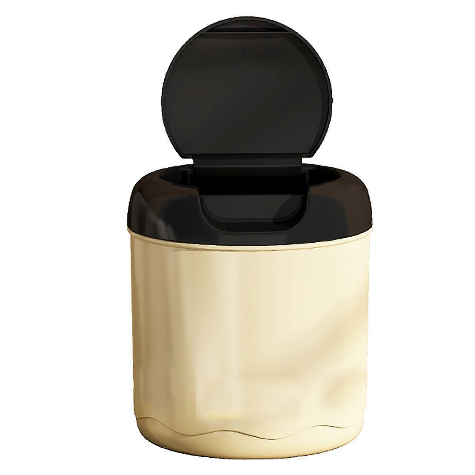 Desktop trash can, wastebaskets with lid, small desktop trash can made of plastic for home, office, bedroom desk