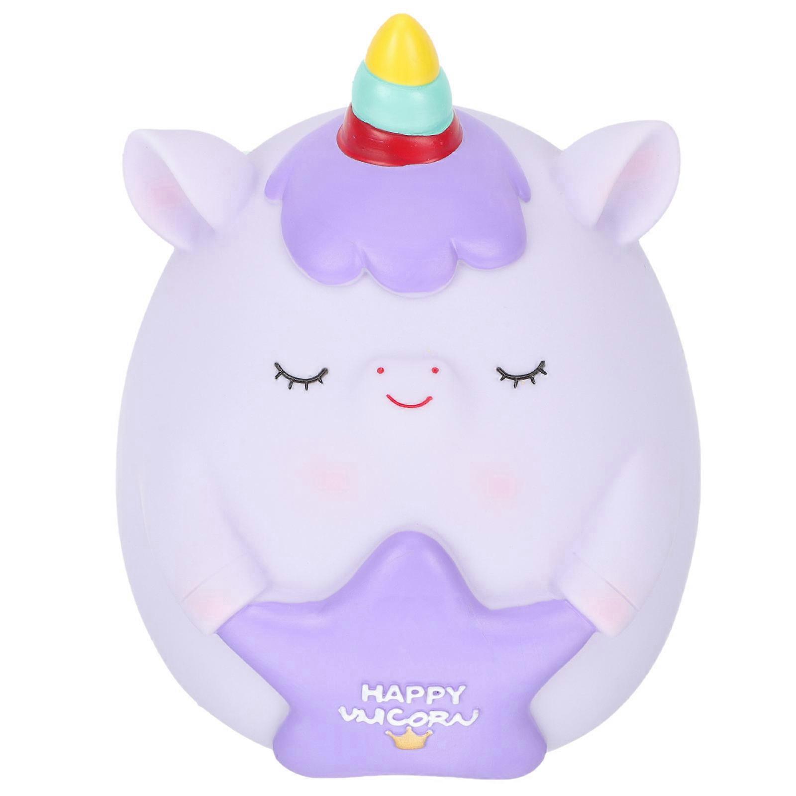 Novelty Money Box Unicorn Shape Unicorn Piggy Bank Housewarming present Purple Resin 17x14cm Coin Storage 1Pack