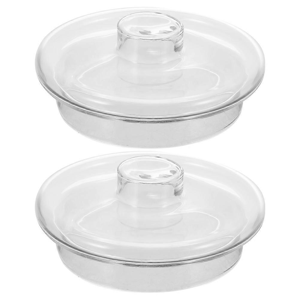 Space Kettle Lid High Borosilicate Glass Elegant Round Shape Prevent Small Animals Teapot Filter Lid Home Accessory 2Pcs