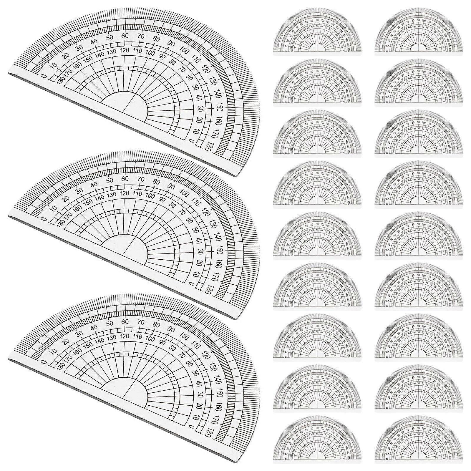 Here's a refined product description for your **24pcs Transparent Half Circle Protractors**:
### **24pcs Transparent Half Circle Protractors –