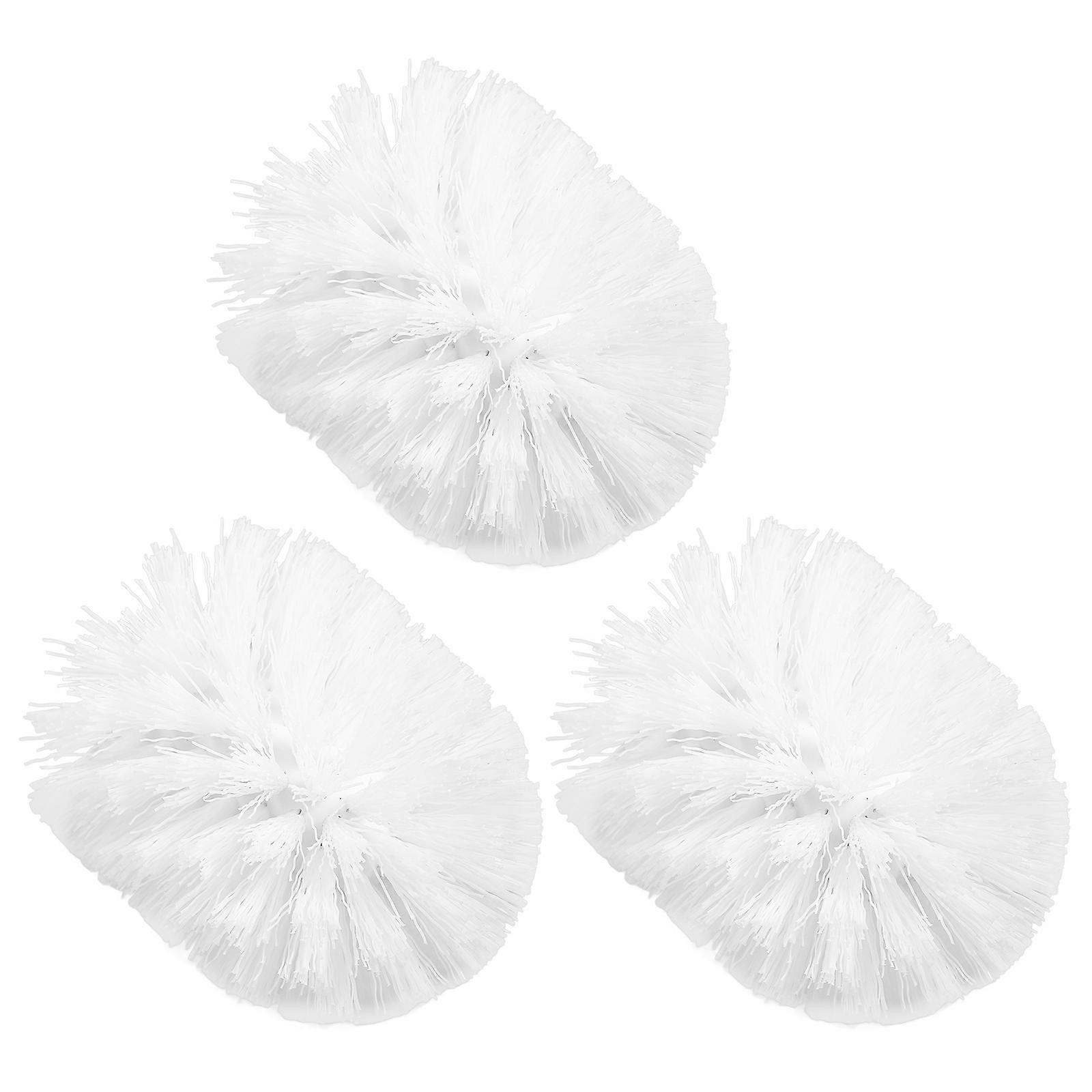3pcs Toilet Brush Replacement Heads   Practical Cleaning Tool for Effortless Bathroom Hygiene with Space Saving Design for Home Use