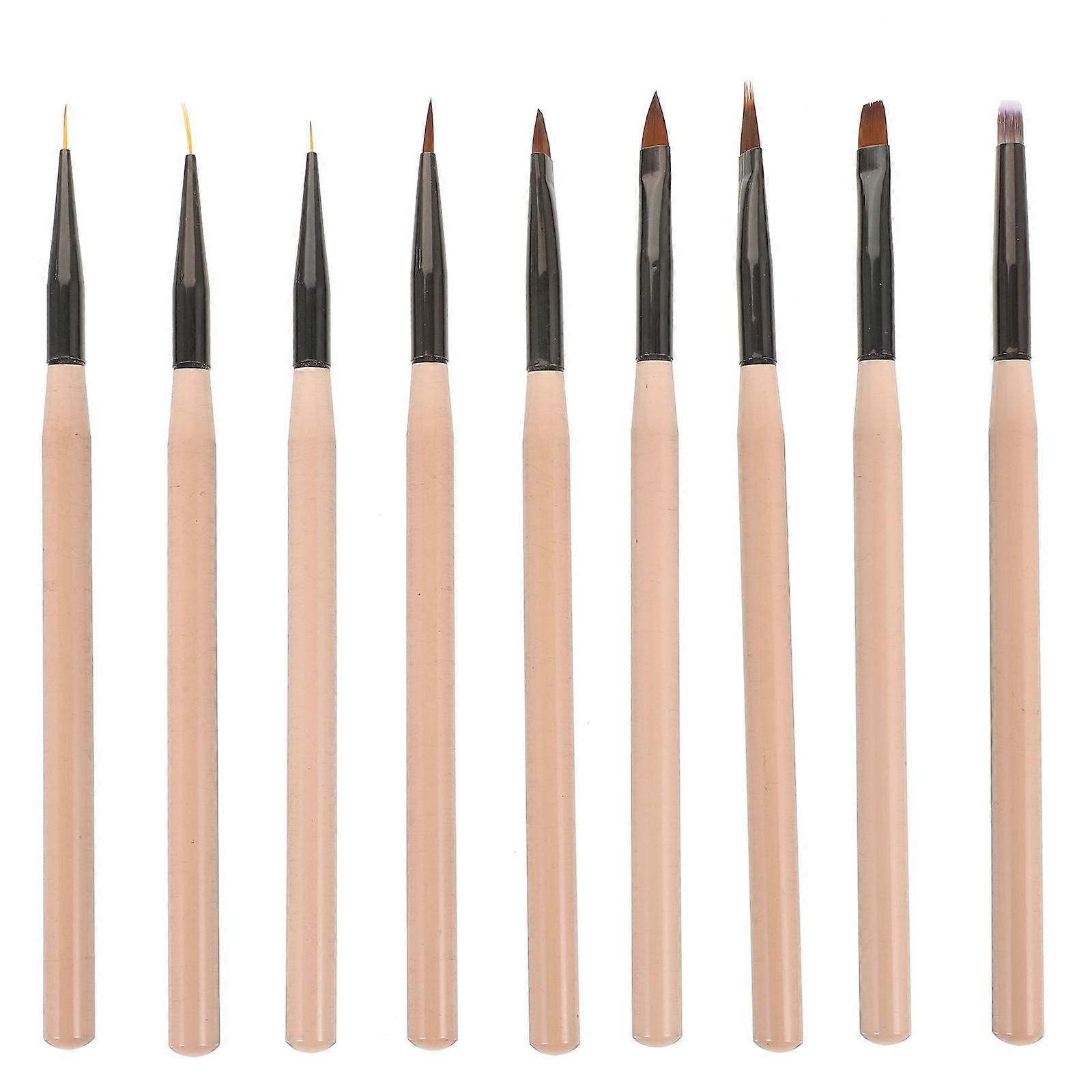 Nail Brushes Nail Art Liner Pens Creating Nail Art Manicure Tools 9Pcs