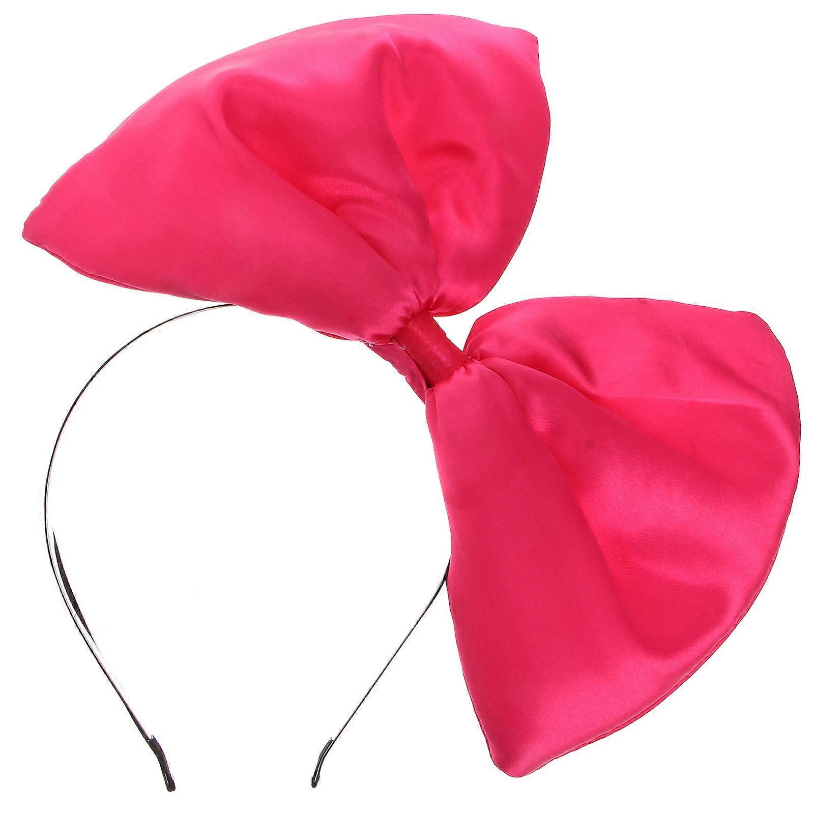 عقال كبير Bowknot للنساء وردي لون الصلبة ملحق احتفالي عيد الميلاد 1 قطعة