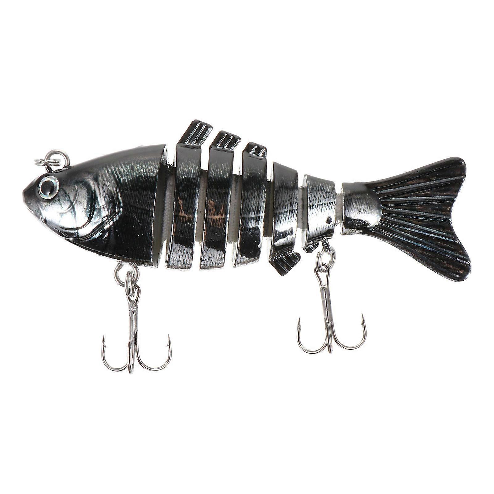 Multi Jointed Fishing Lure Artificial Bait For Outdoor Fishing Silver 10X2.8X1.2CM Fish 1Set