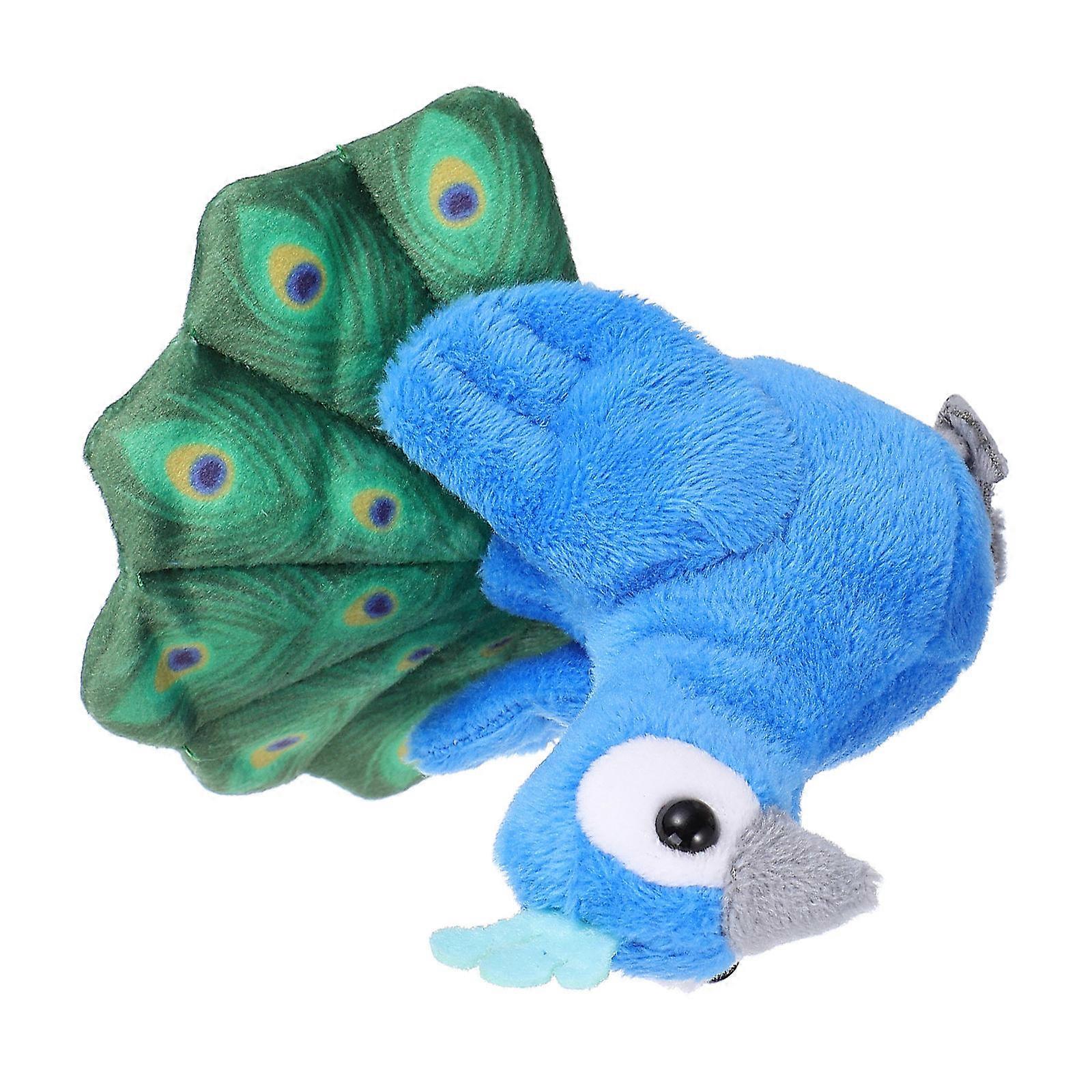 Mini Peacock Plush Finger Puppet for Interactive Play and Imaginative Storytelling