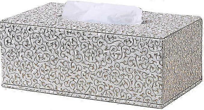 Gold Leather Tissue Box for Home Office Car