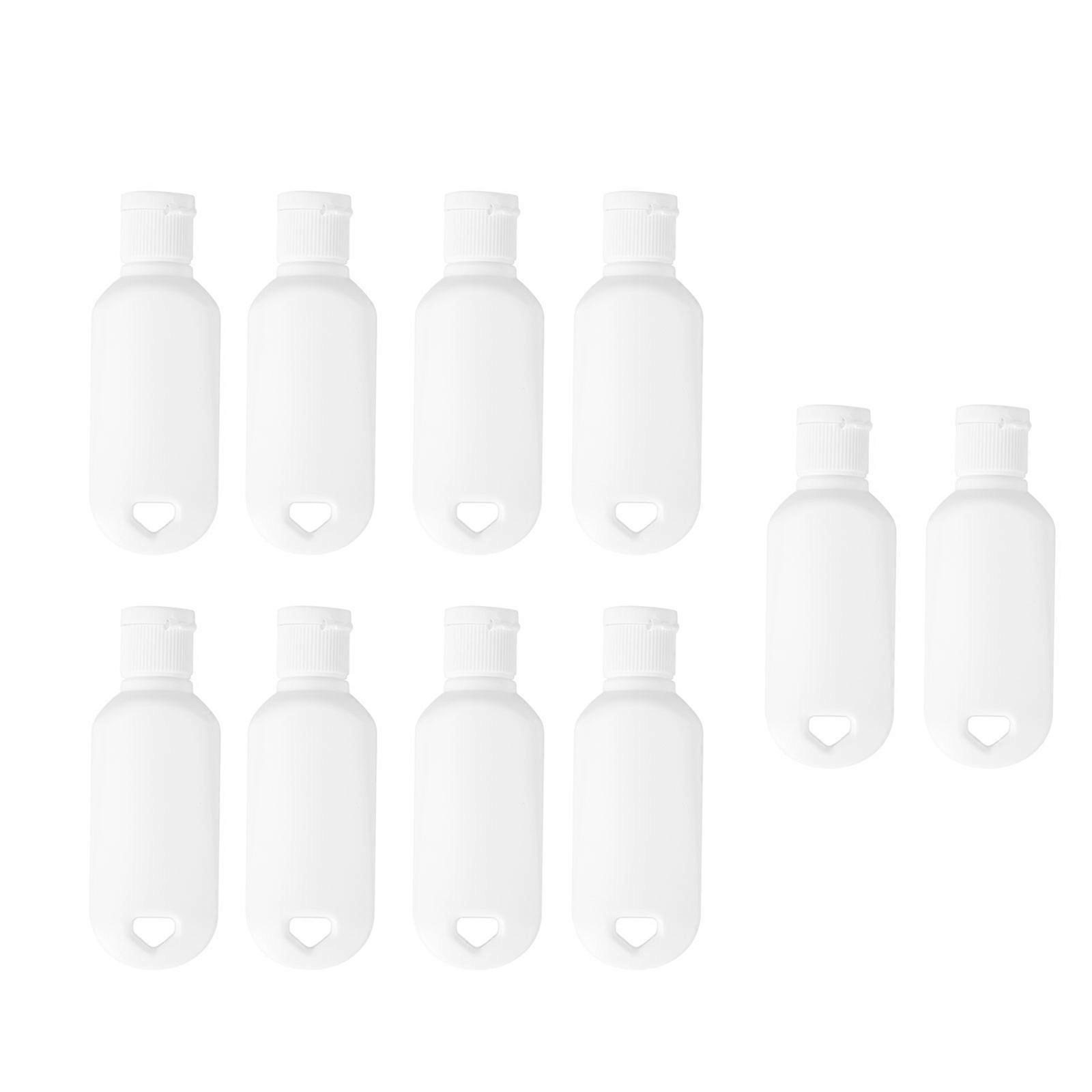 Leak Proof Travel Bottles 10Pack Professional 30ml White Plastic HDPE For Refillable
