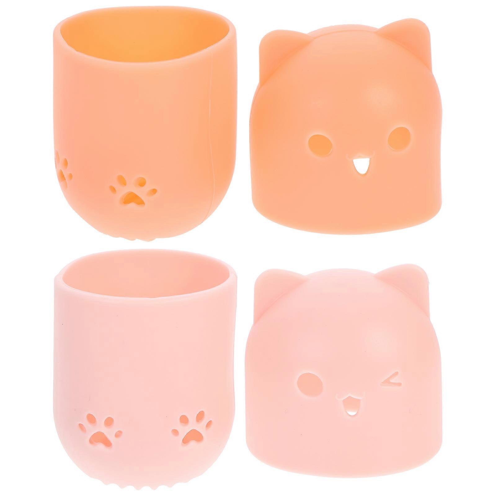 Silicone Makeup Sponge Holder Case Portable Cosmetic Organizer for Blending Sponges, Breathable Dust Proof Storage for Travel & Home Use