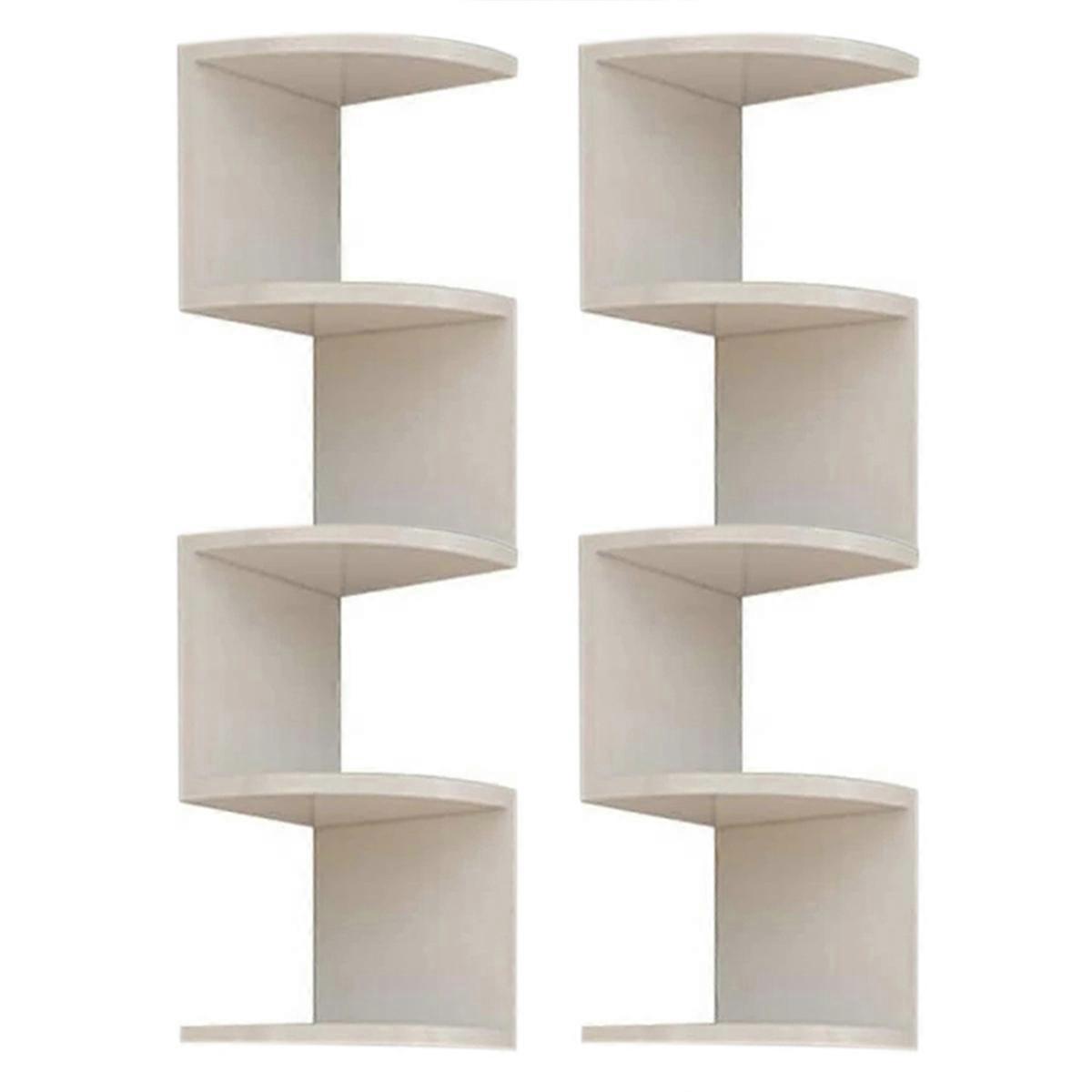 Wall Mounted Corner Storage Rack Classic Wall Rack 5 Layers,B