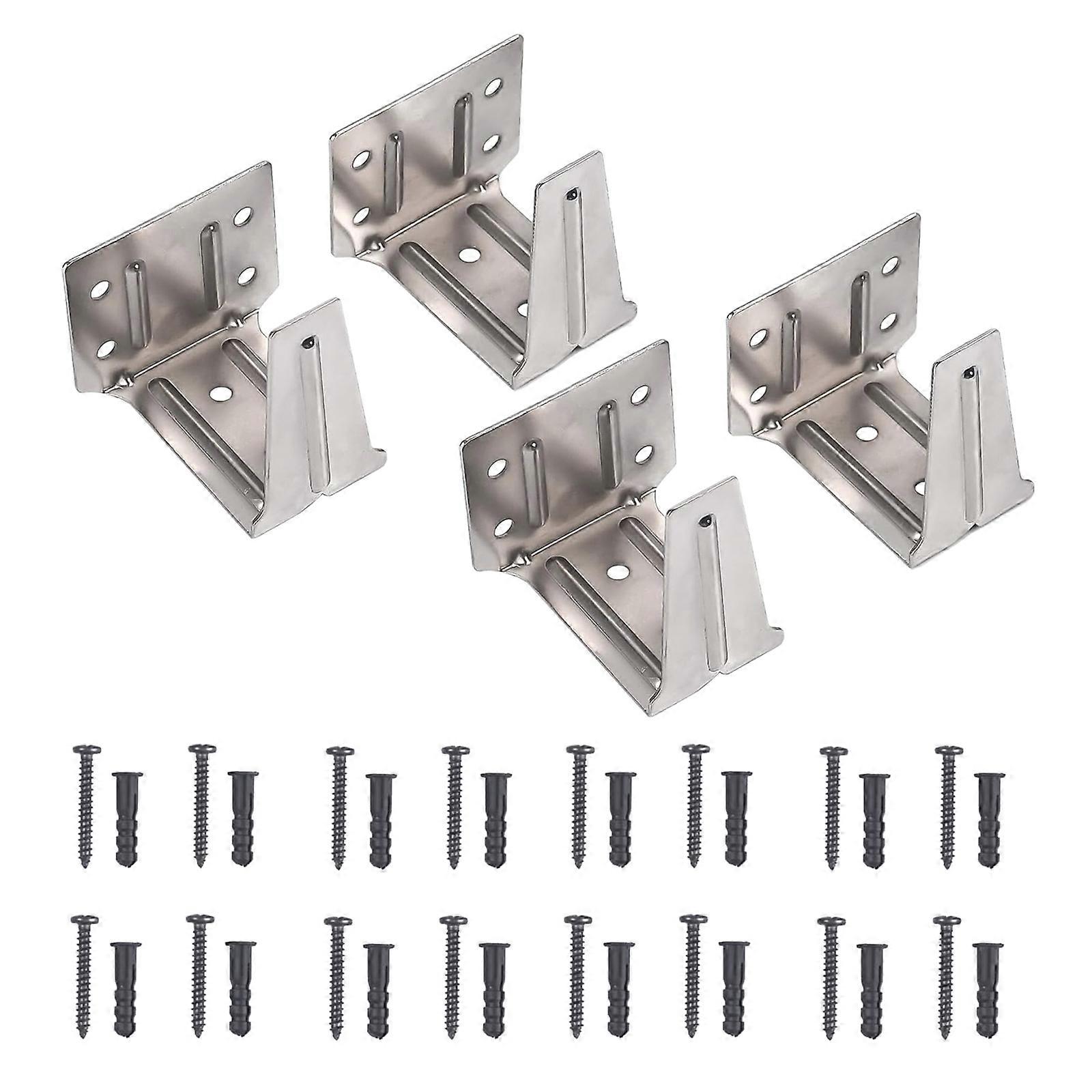 4 Pack Horizontal Blinds Brackets for Headrail Universals Ceiling Inside Outside Mount Includes Mounting Screws