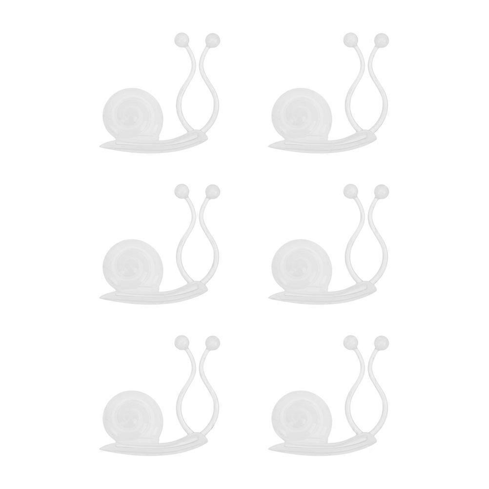 Plants Fixing Clip Self-Adhesive Plant Wall Fixer Clips 4X1CM White Rectangular Paste Design 10Pcs