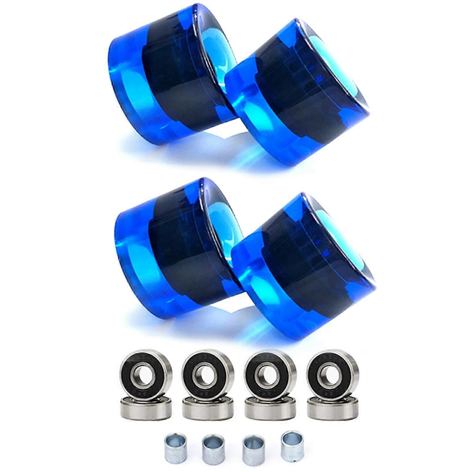 4piece skateboard set with ball bearings and spacers, wheels, longboards, skateboard replacement wheels Ref: 1010
