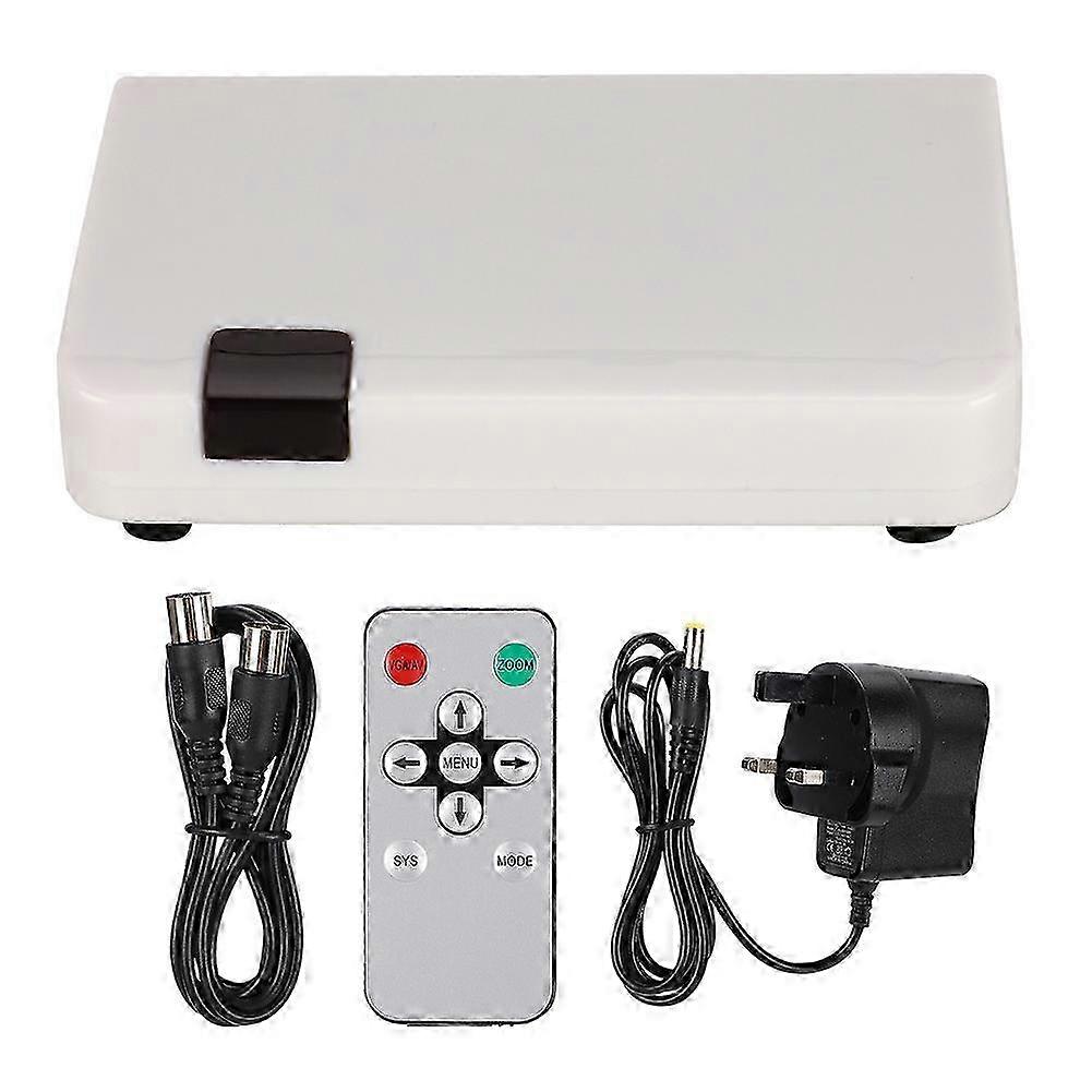 HDMI to RF HD Signal Conversion Box for 1080P Audio Video Synchronization, Compatible with Various Devices, 110-240V, White UK Design